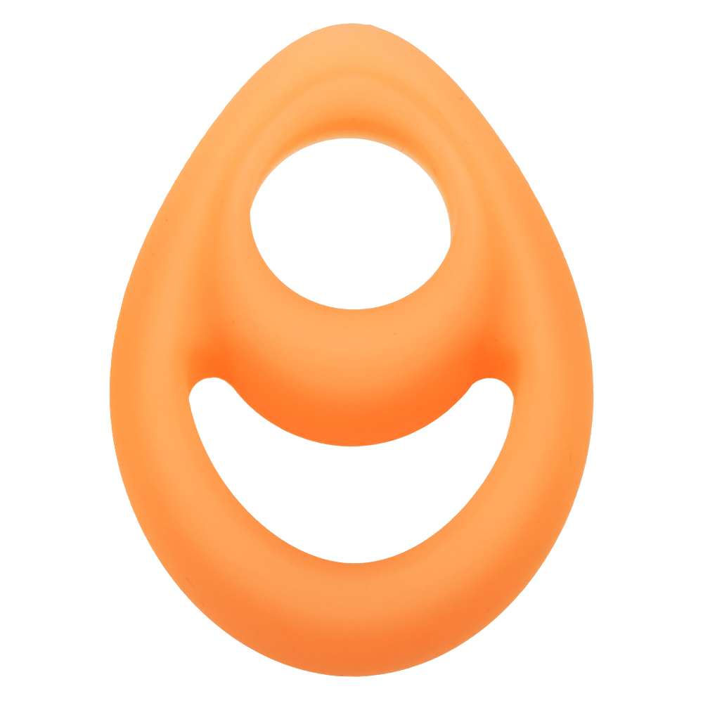 alpha glow in the dark liquid silicone teardrop ring orange 