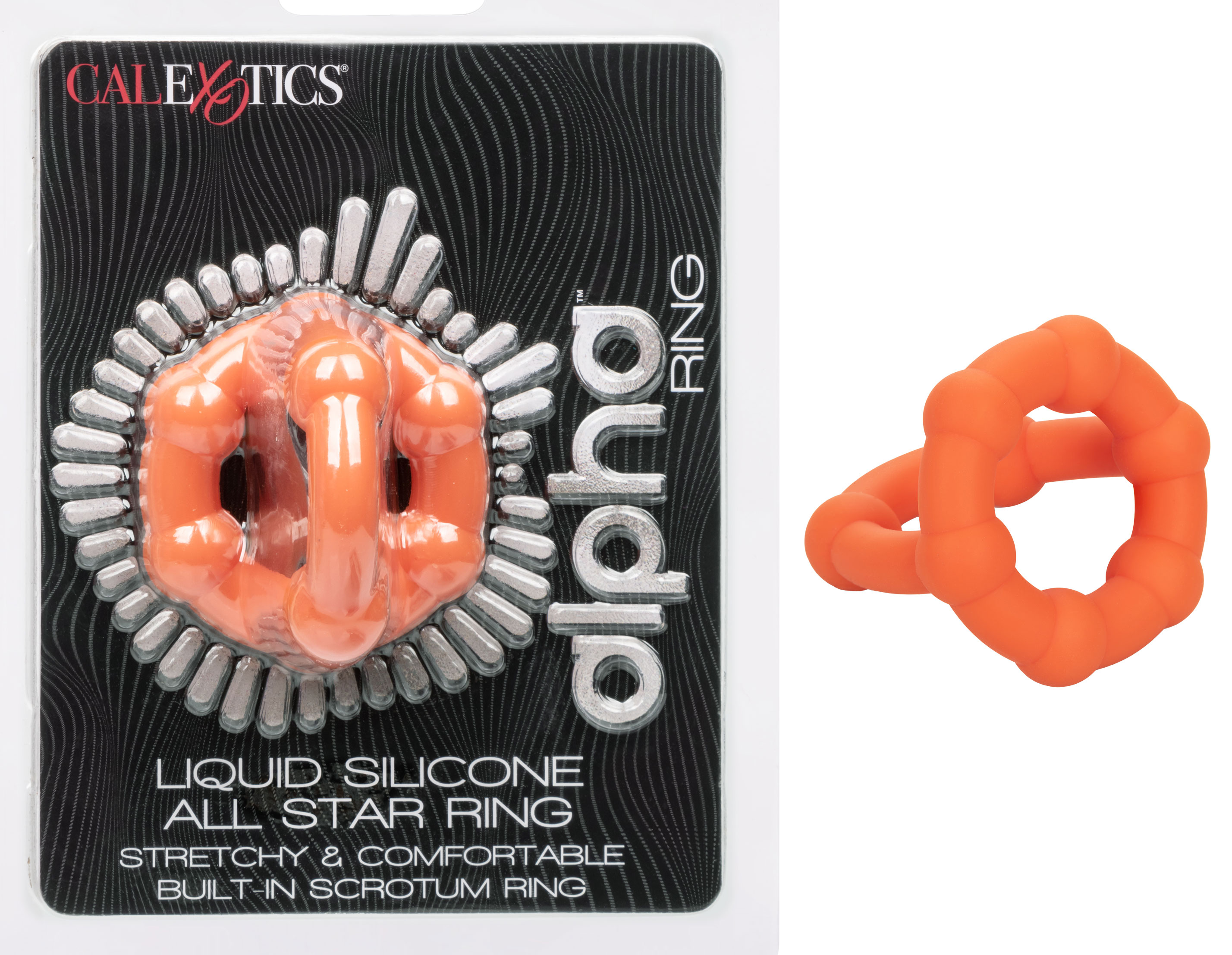 alpha liquid silicone all star ring orange 