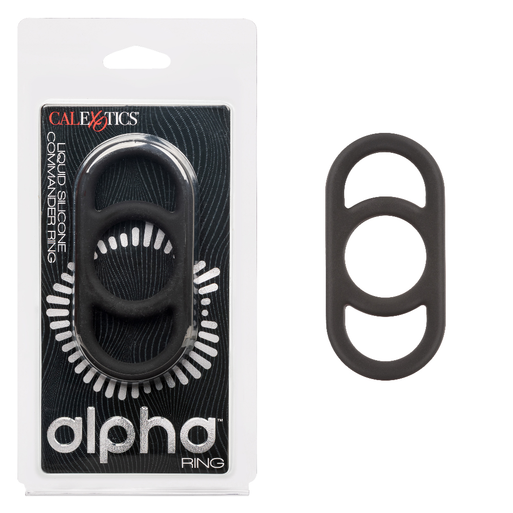 alpha liquid silicone commander ring black 