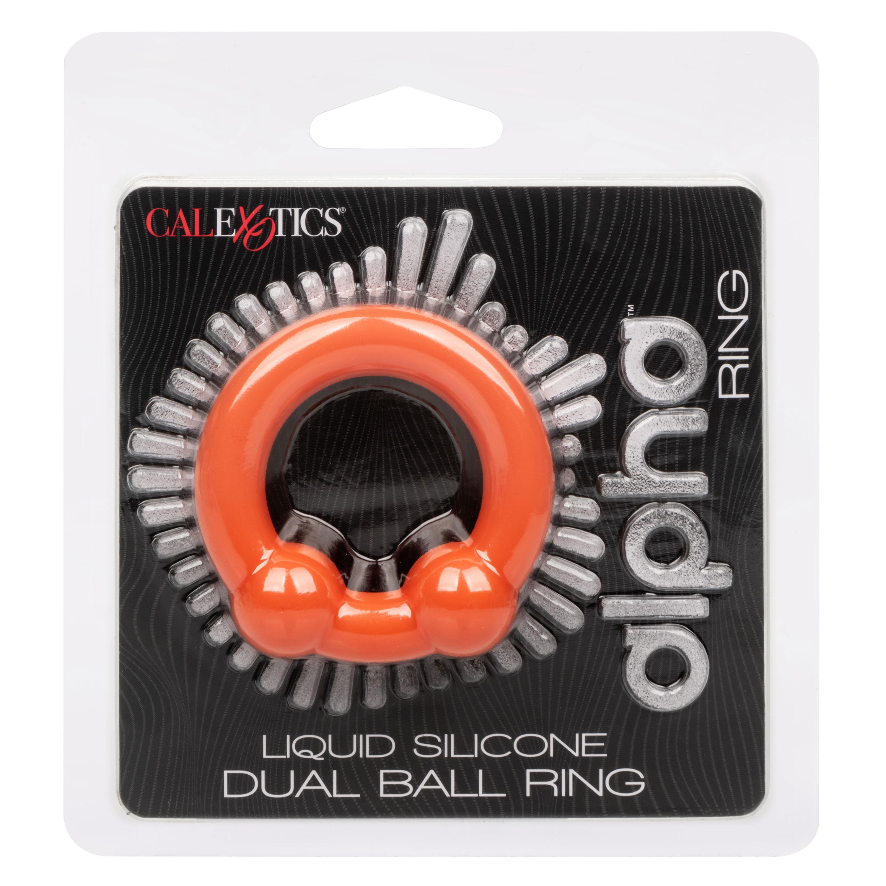 alpha liquid silicone dual ball ring orange orange 