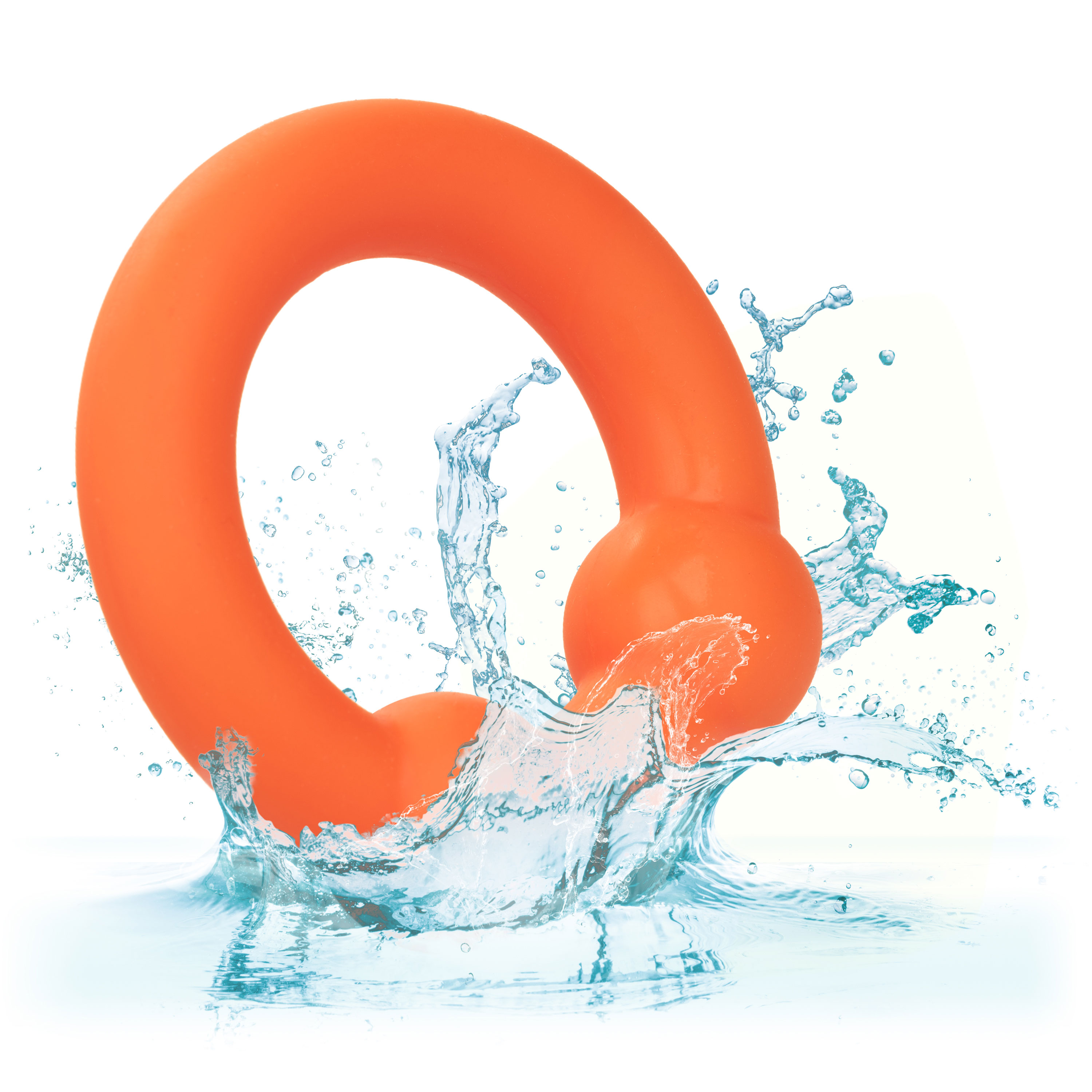 alpha liquid silicone dual ball ring orange orange 