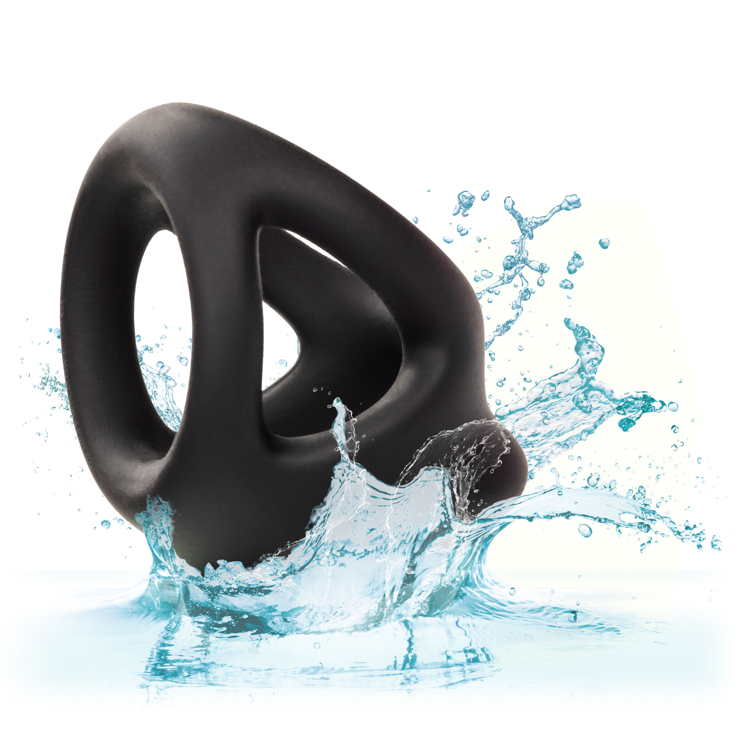 alpha liquid silicone dual cage and ring black ring black 