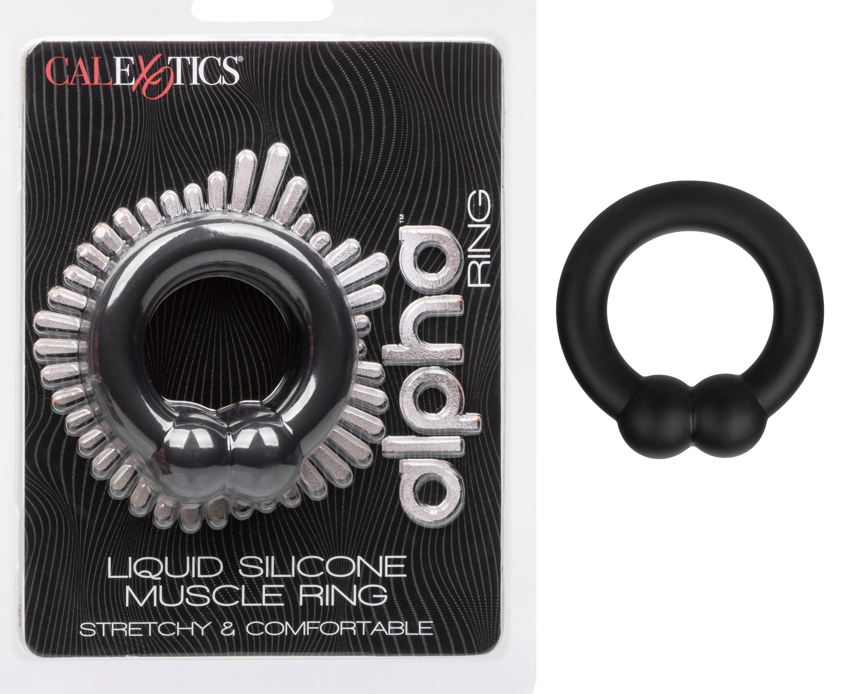 alpha liquid silicone muscle ring black 