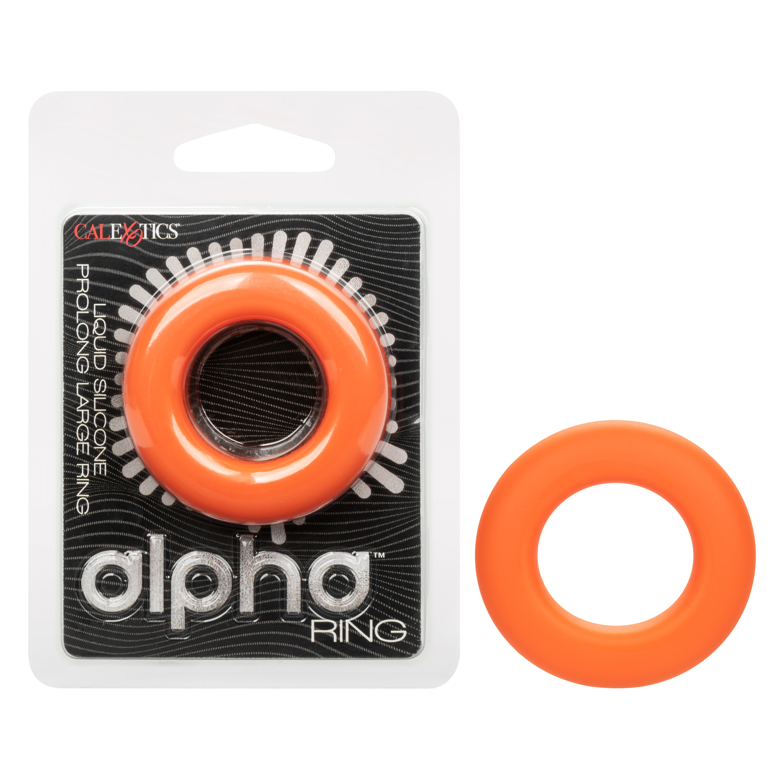 alpha liquid silicone prolong large ring orange 