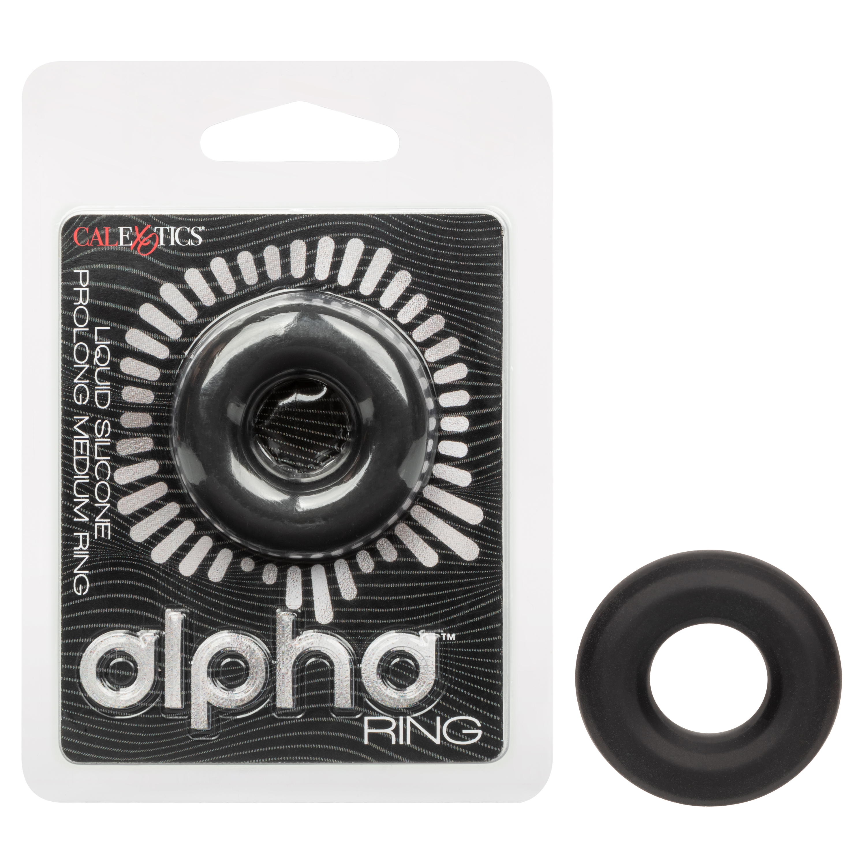 alpha liquid silicone prolong medium ring black 