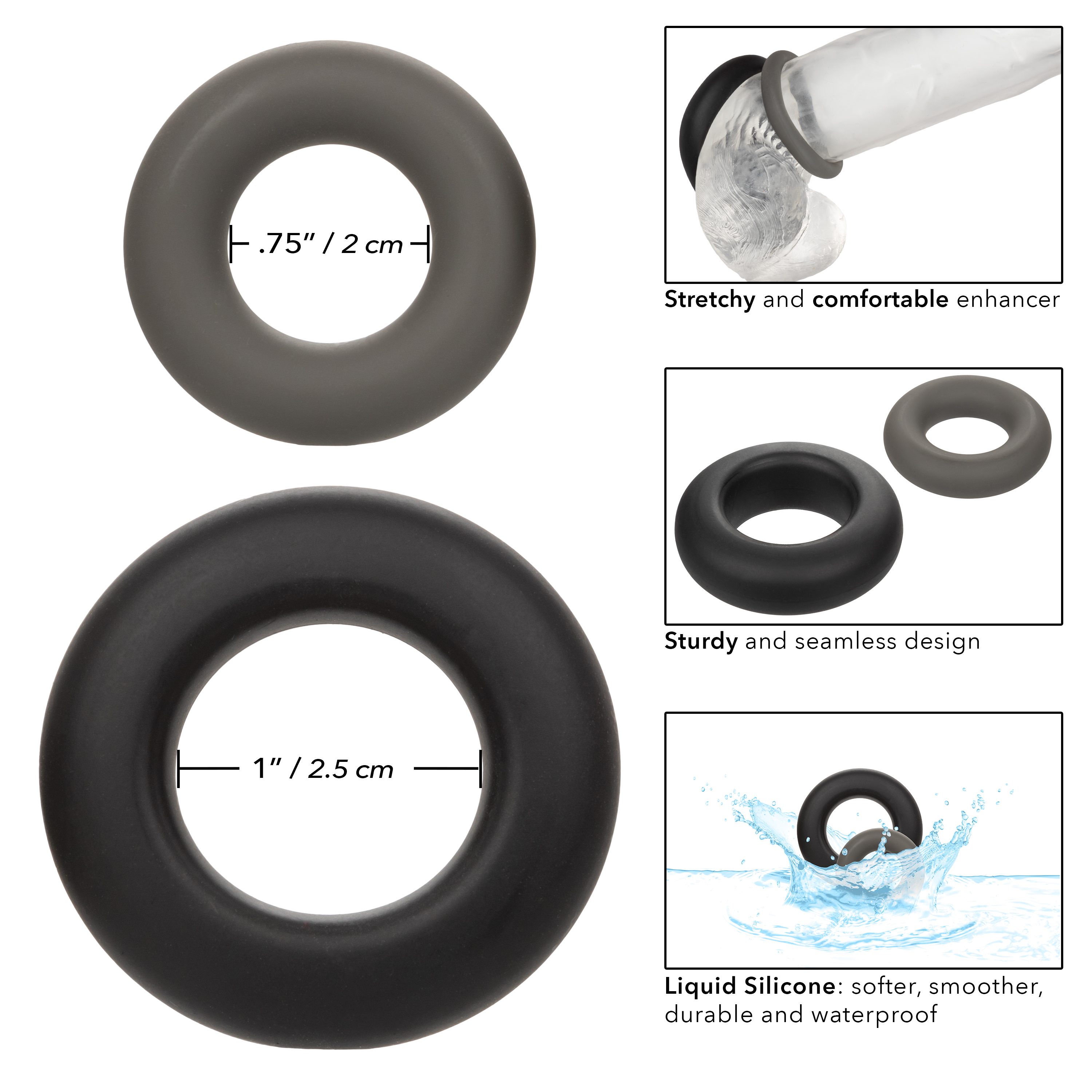 alpha liquid silicone prolong set of  blackgray 