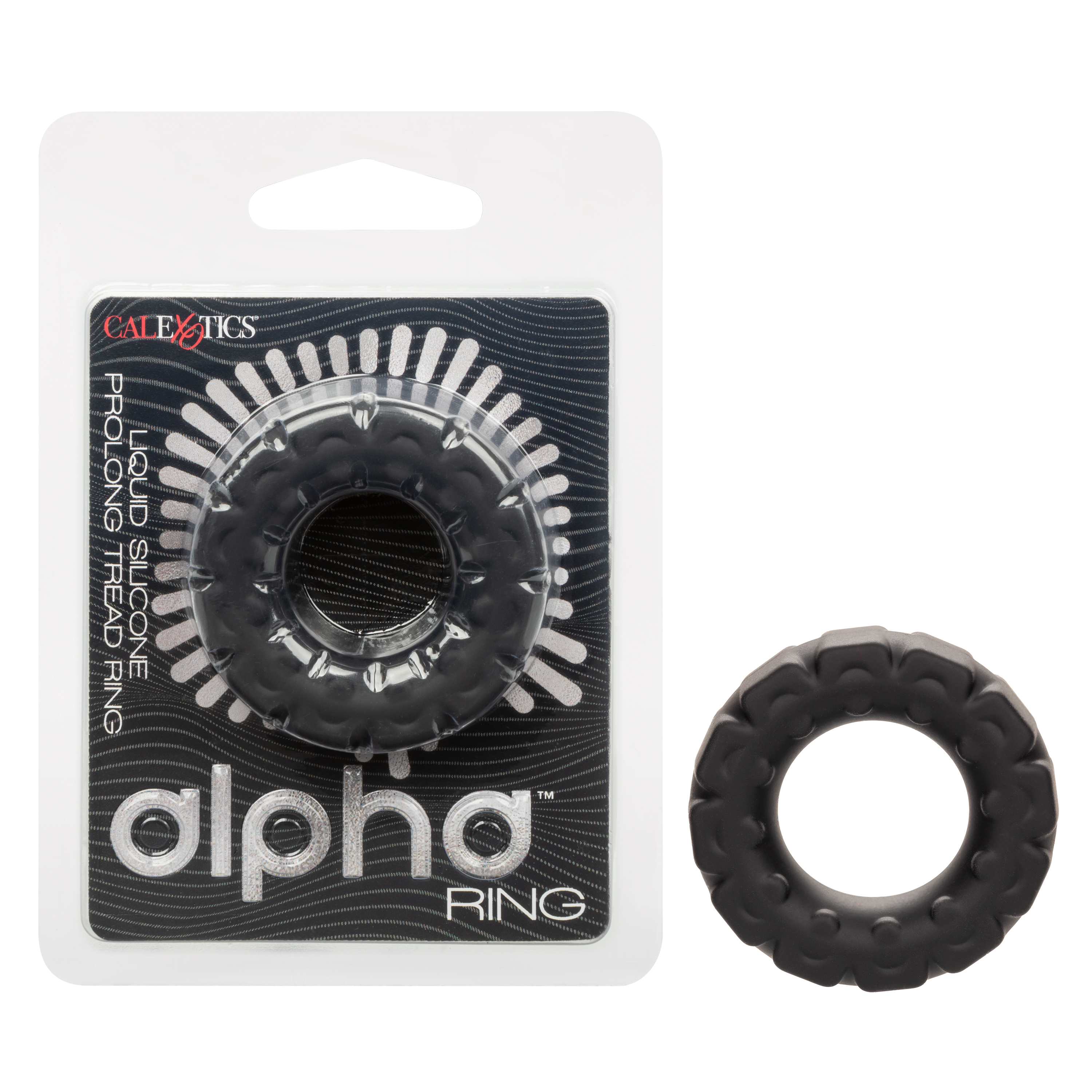 alpha liquid silicone prolong tread ring black 