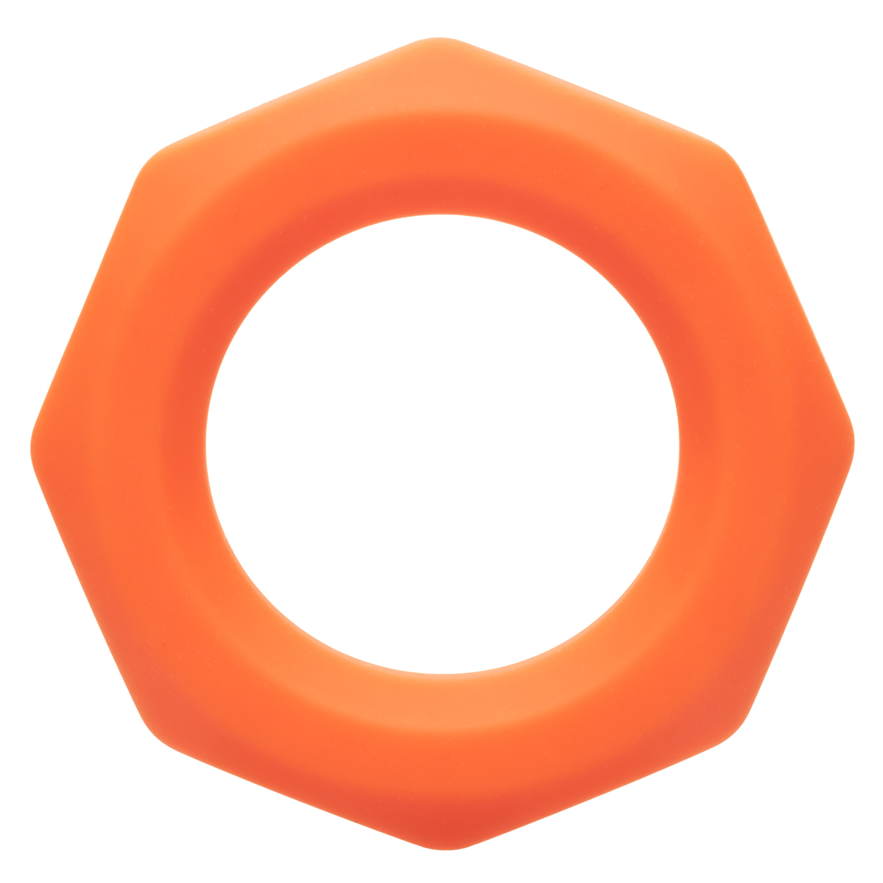 alpha liquid silicone sexagon ring orange 