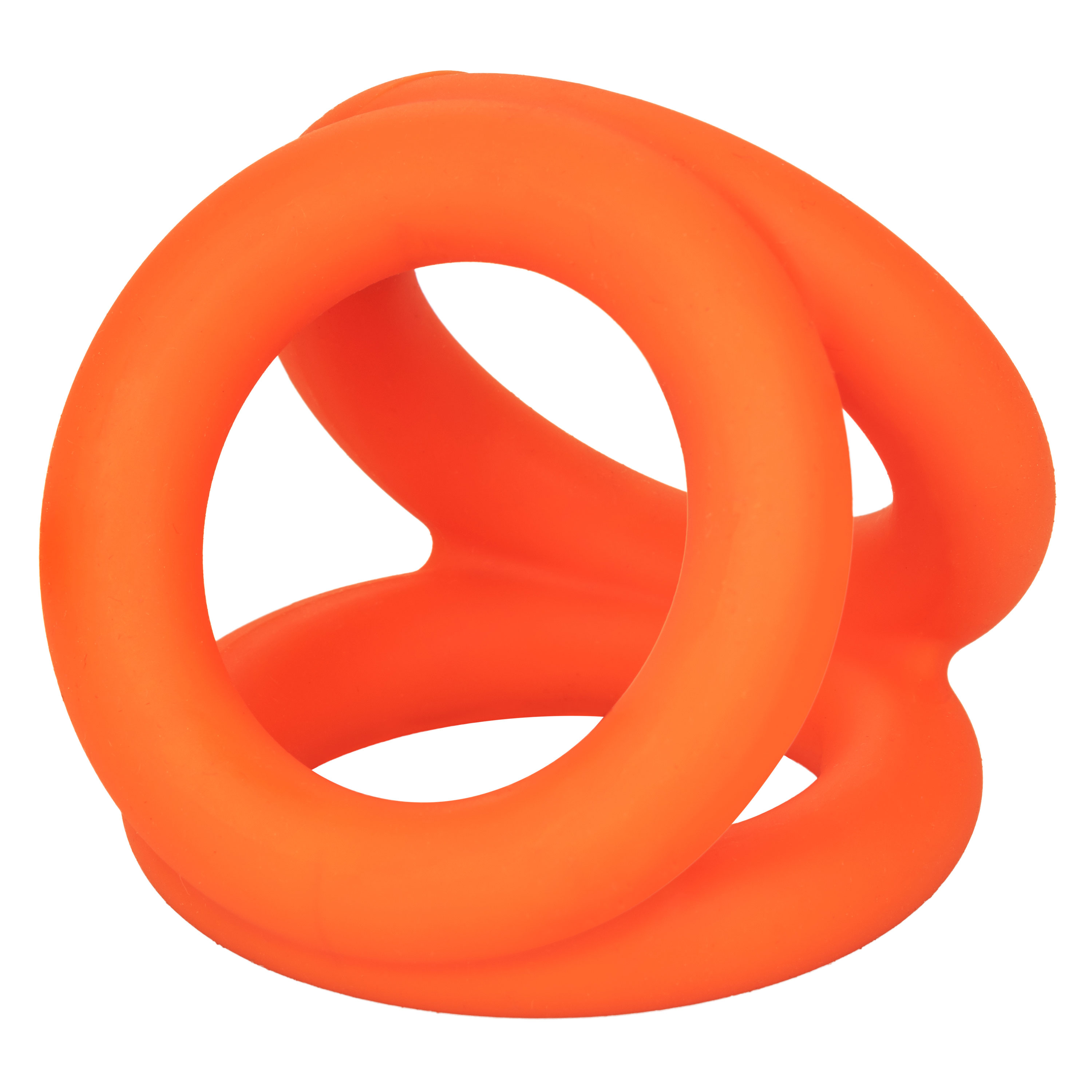 alpha liquid silicone tri ring orange  orange 