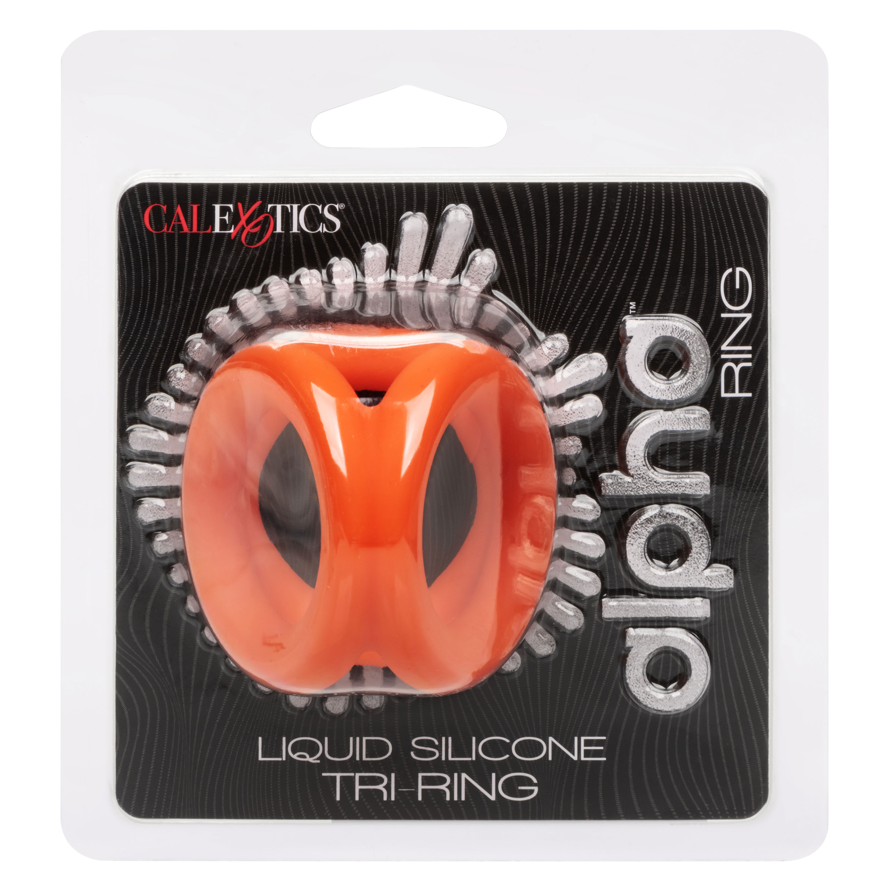 alpha liquid silicone tri ring orange  orange 