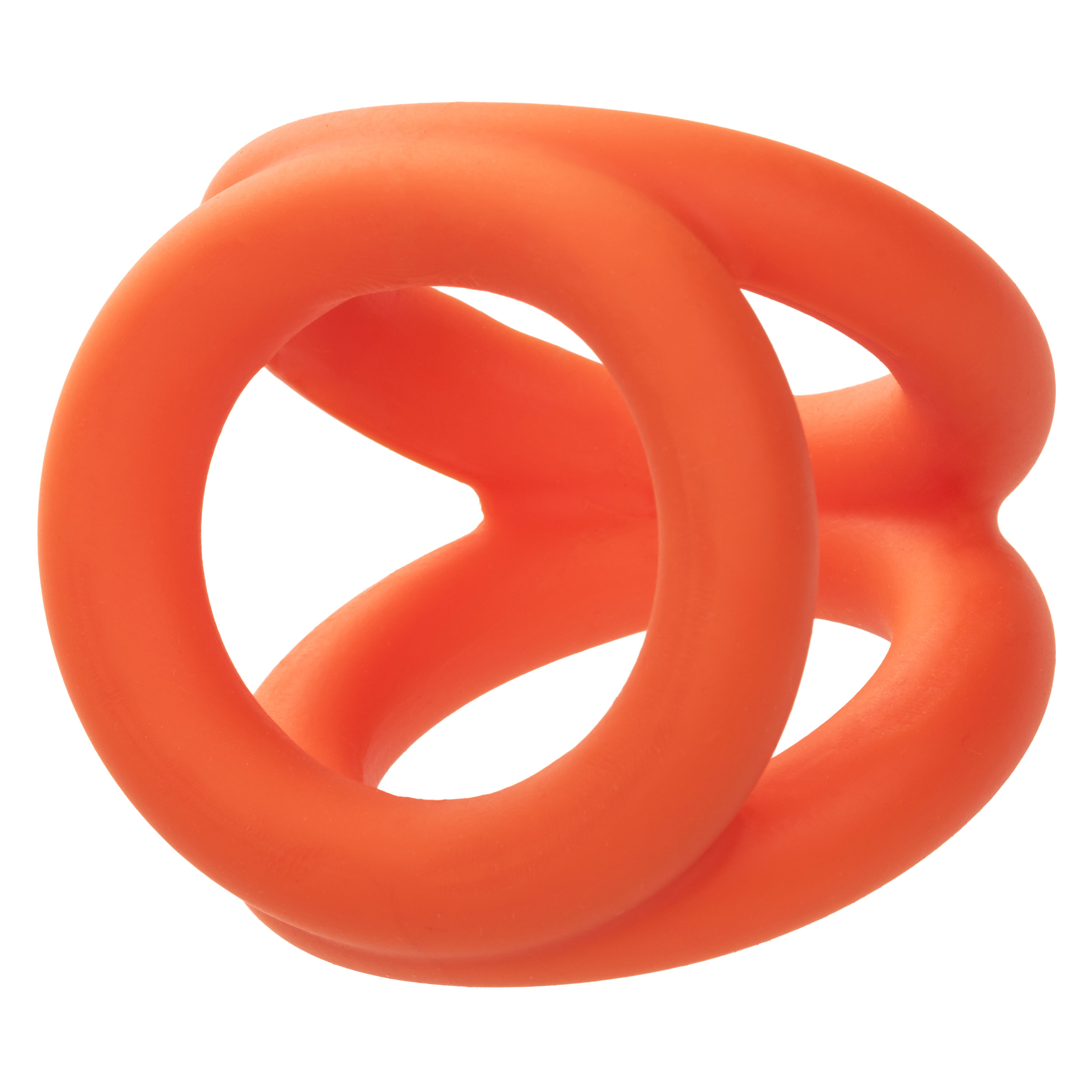 alpha liquid silicone tri ring orange  orange 