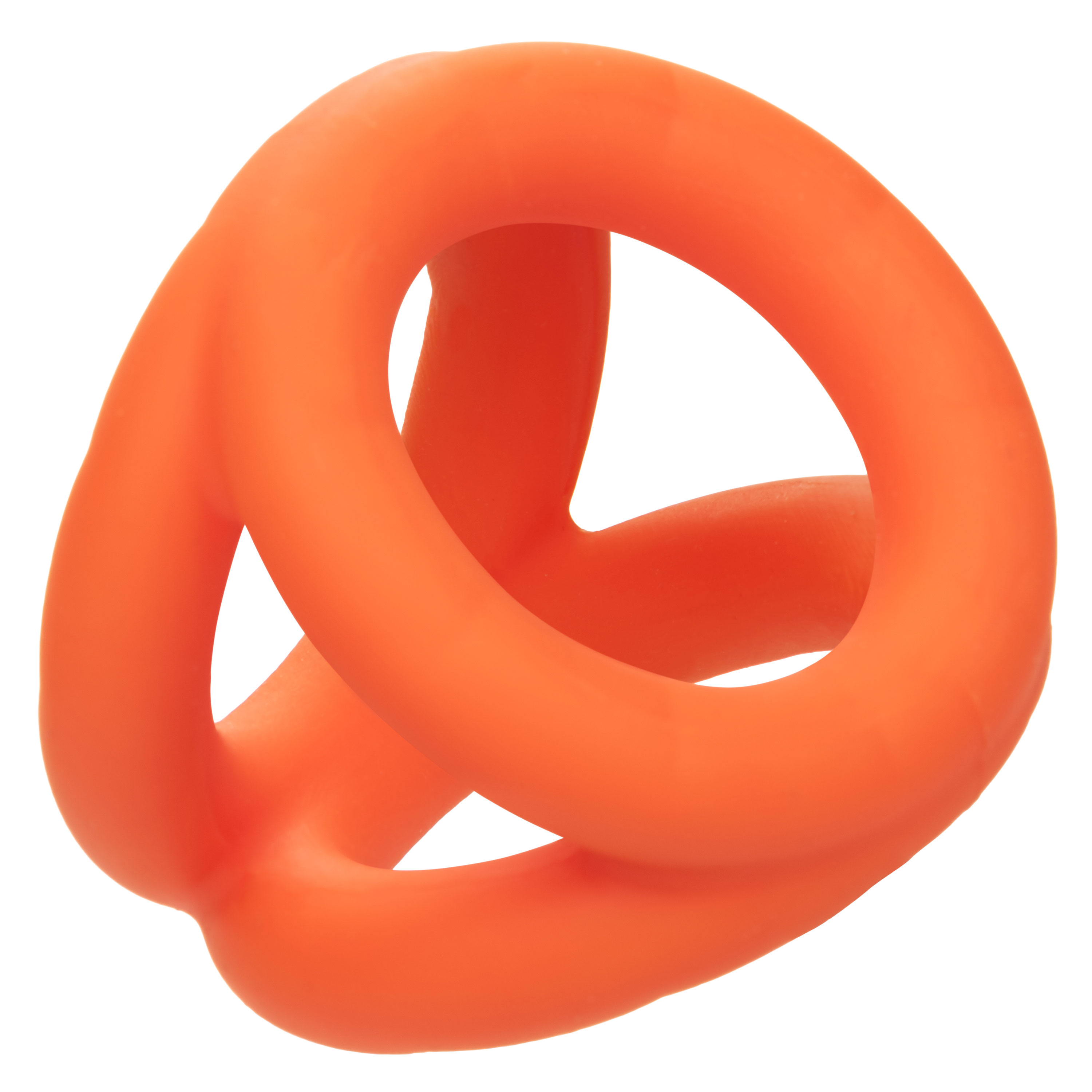 alpha liquid silicone tri ring orange  orange 