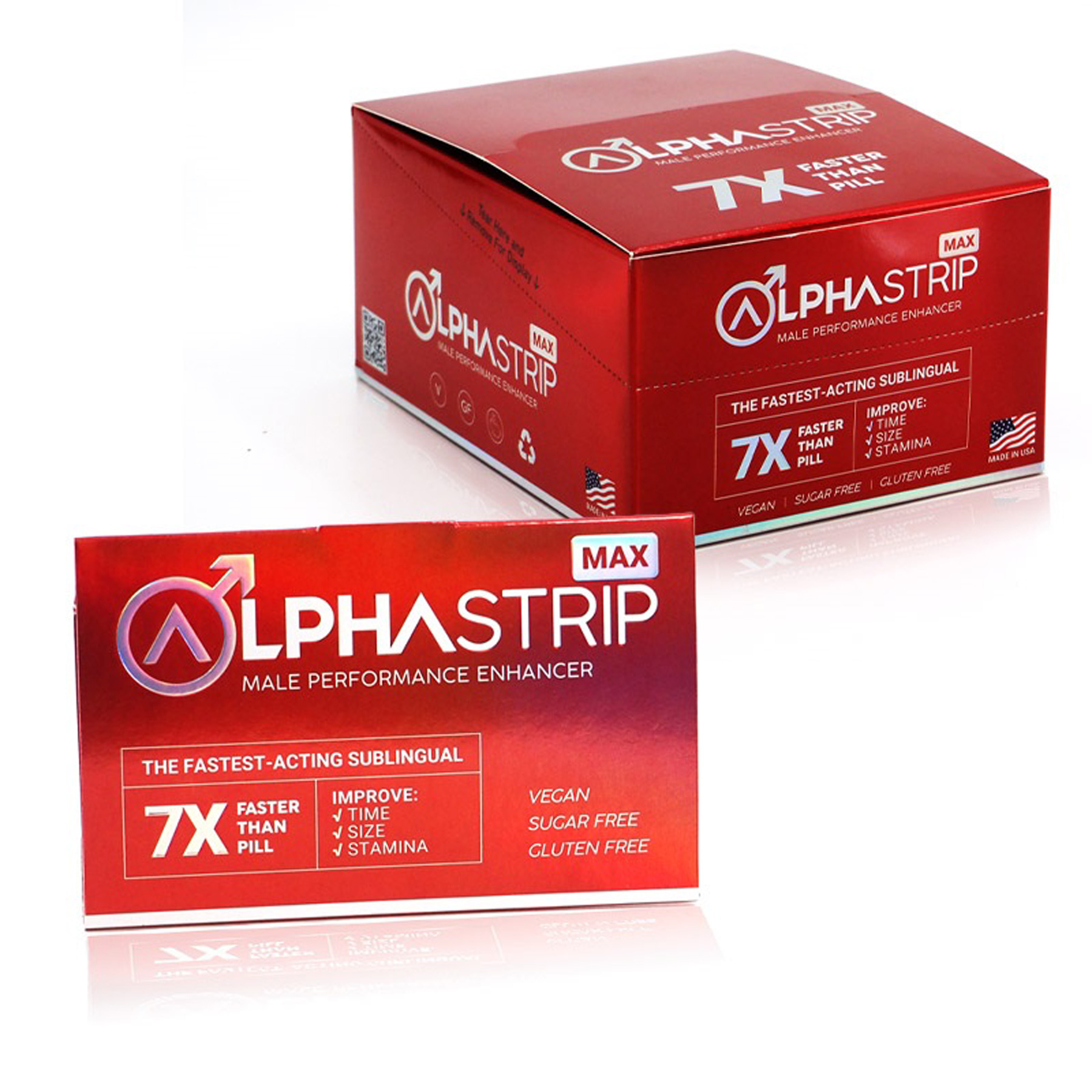 alphastrip max male performance enhancer  ct display 