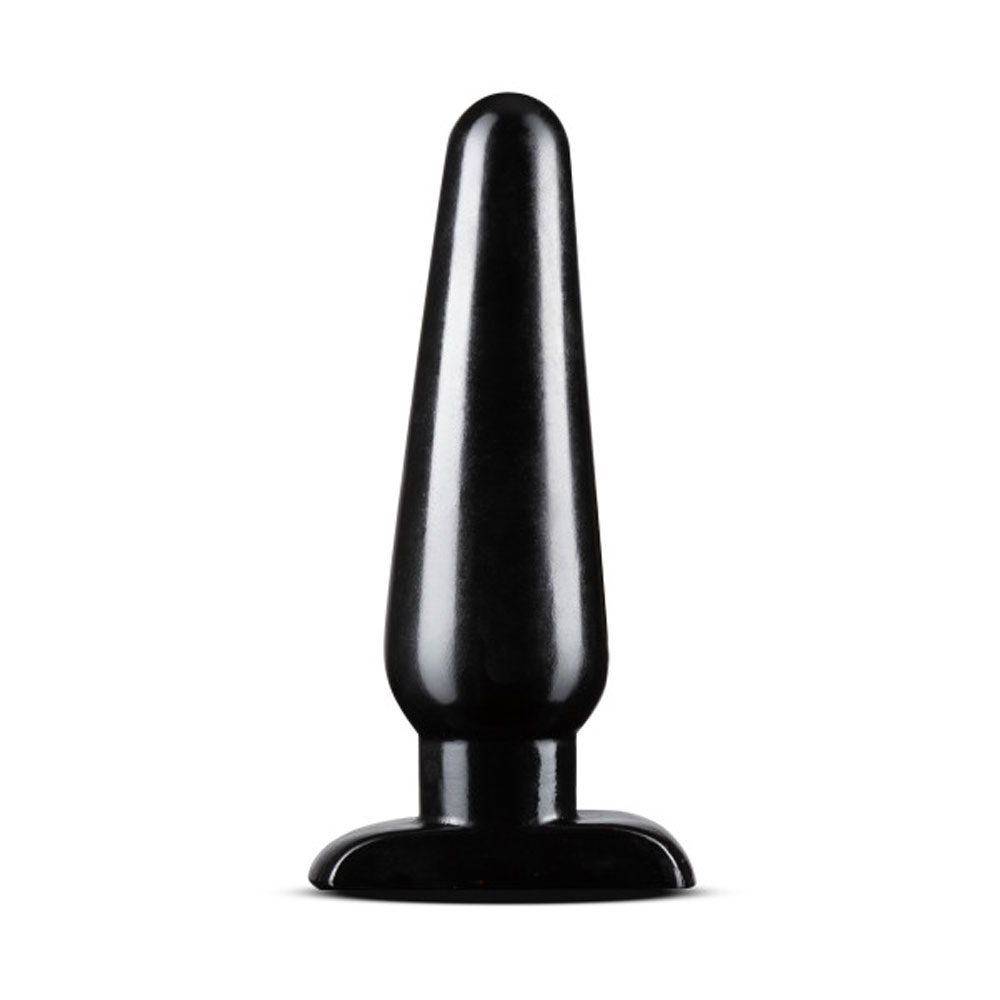 anal adventures basic anal plug large black 