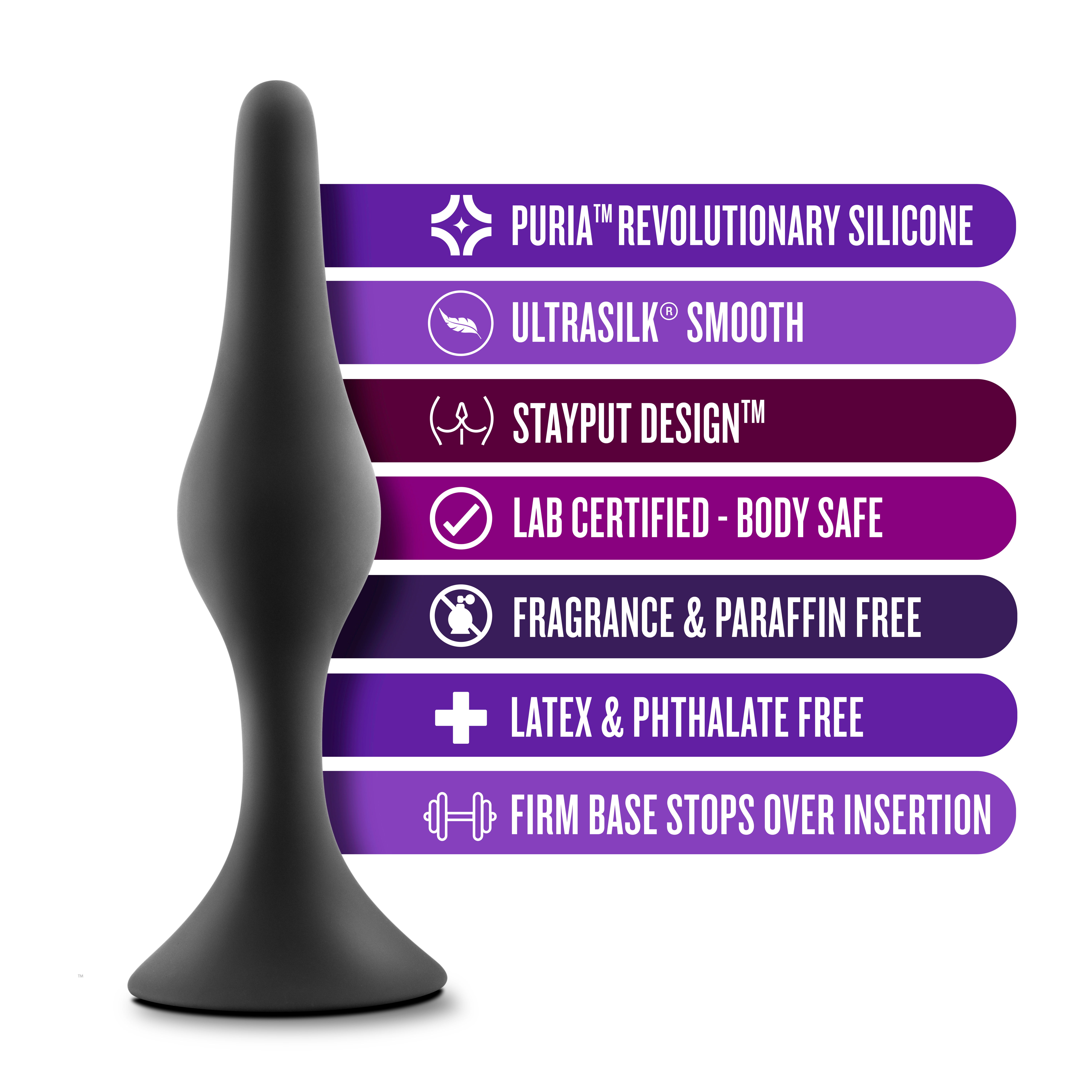 anal adventures platinum silicone beginner plug  kit black 