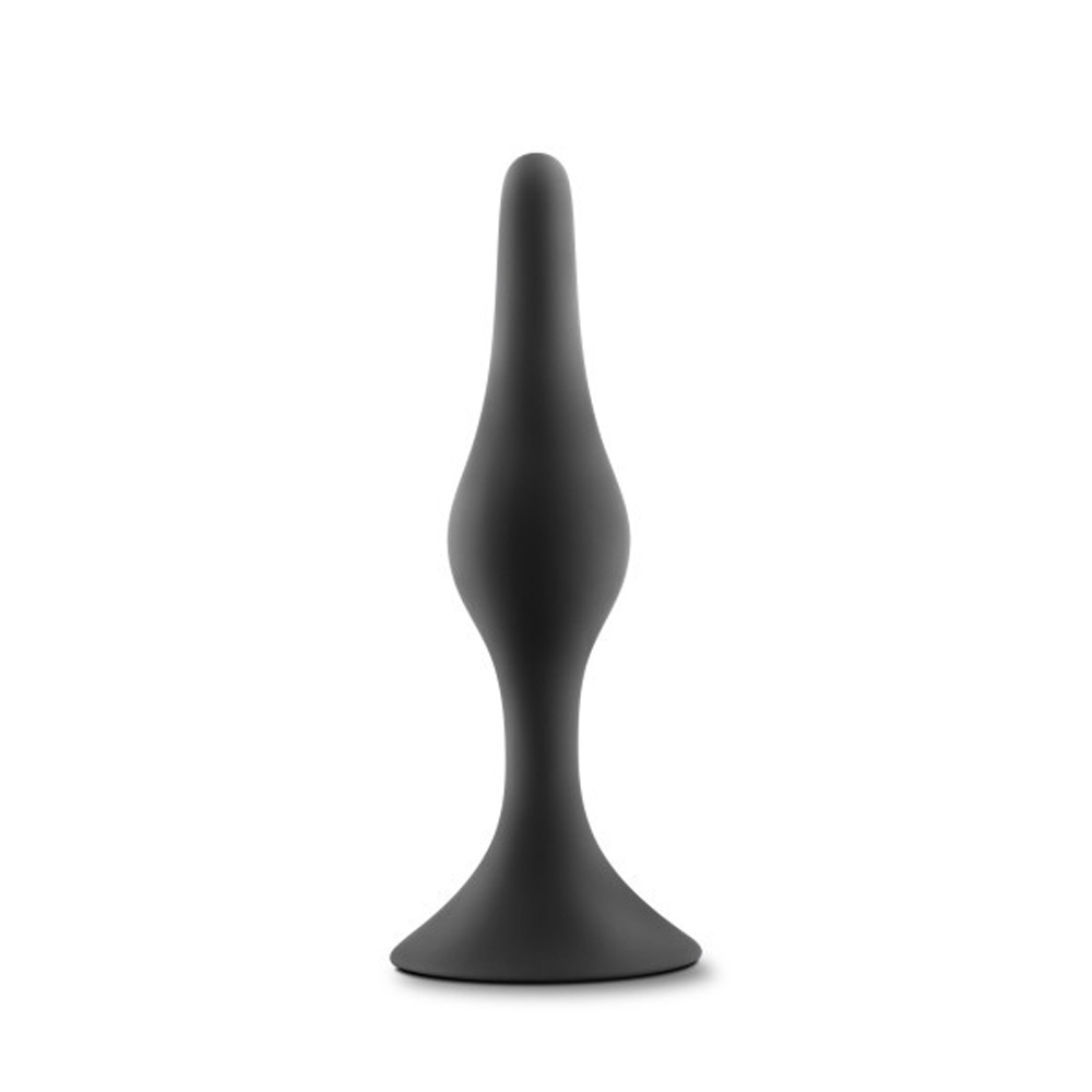 anal adventures platinum silicone beginner plug  small black 