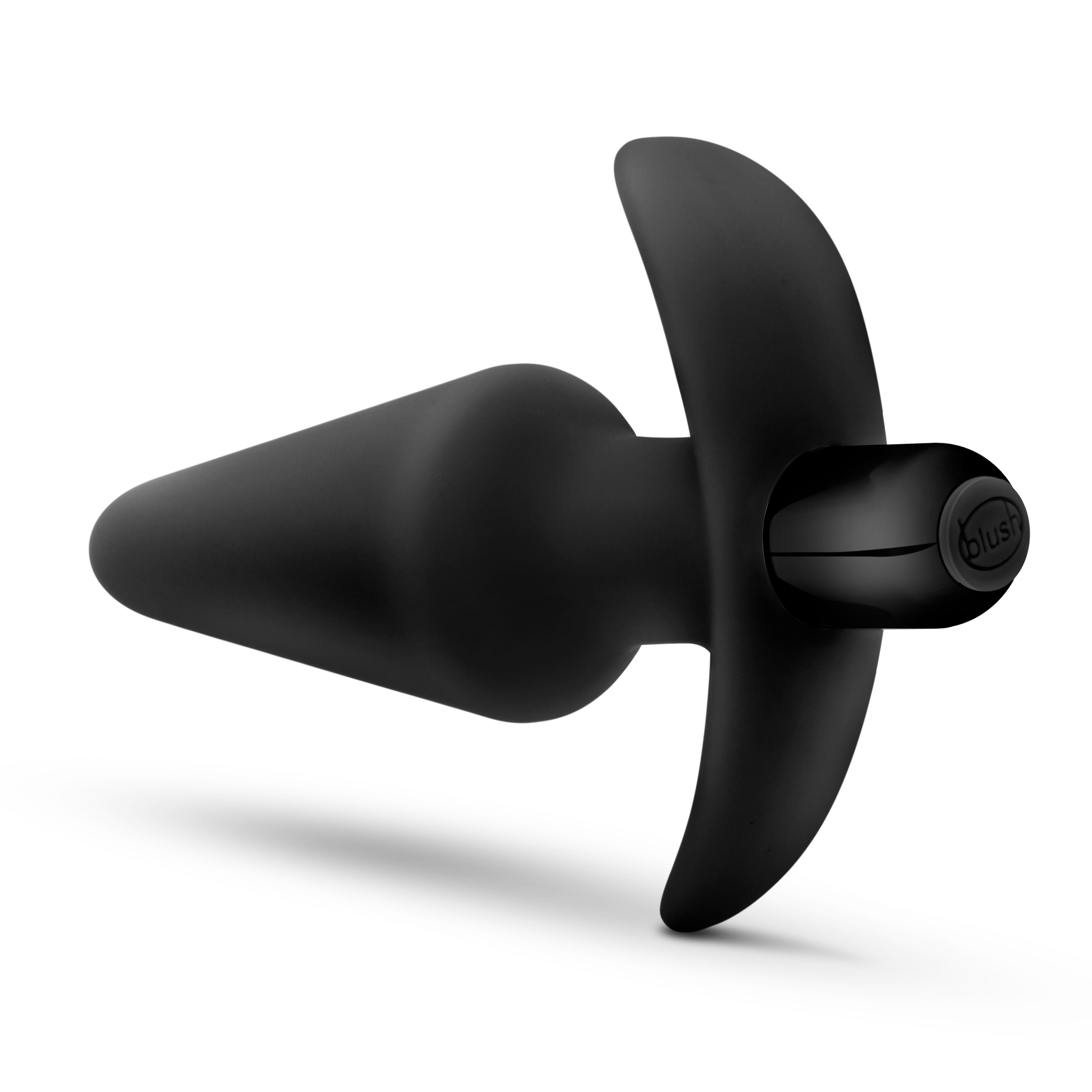 anal adventures platinum silicone vibrating plug black 