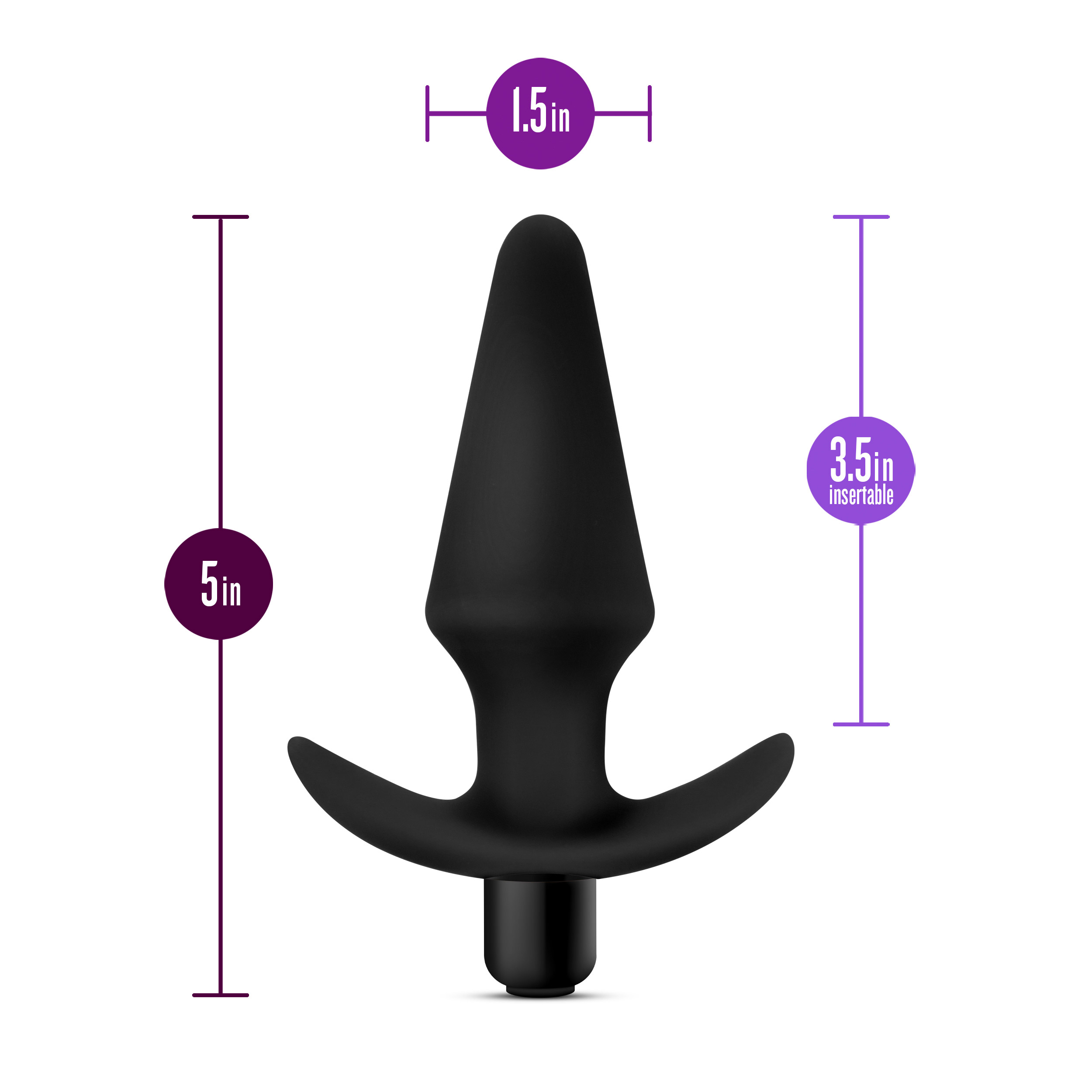 anal adventures platinum silicone vibrating plug black 