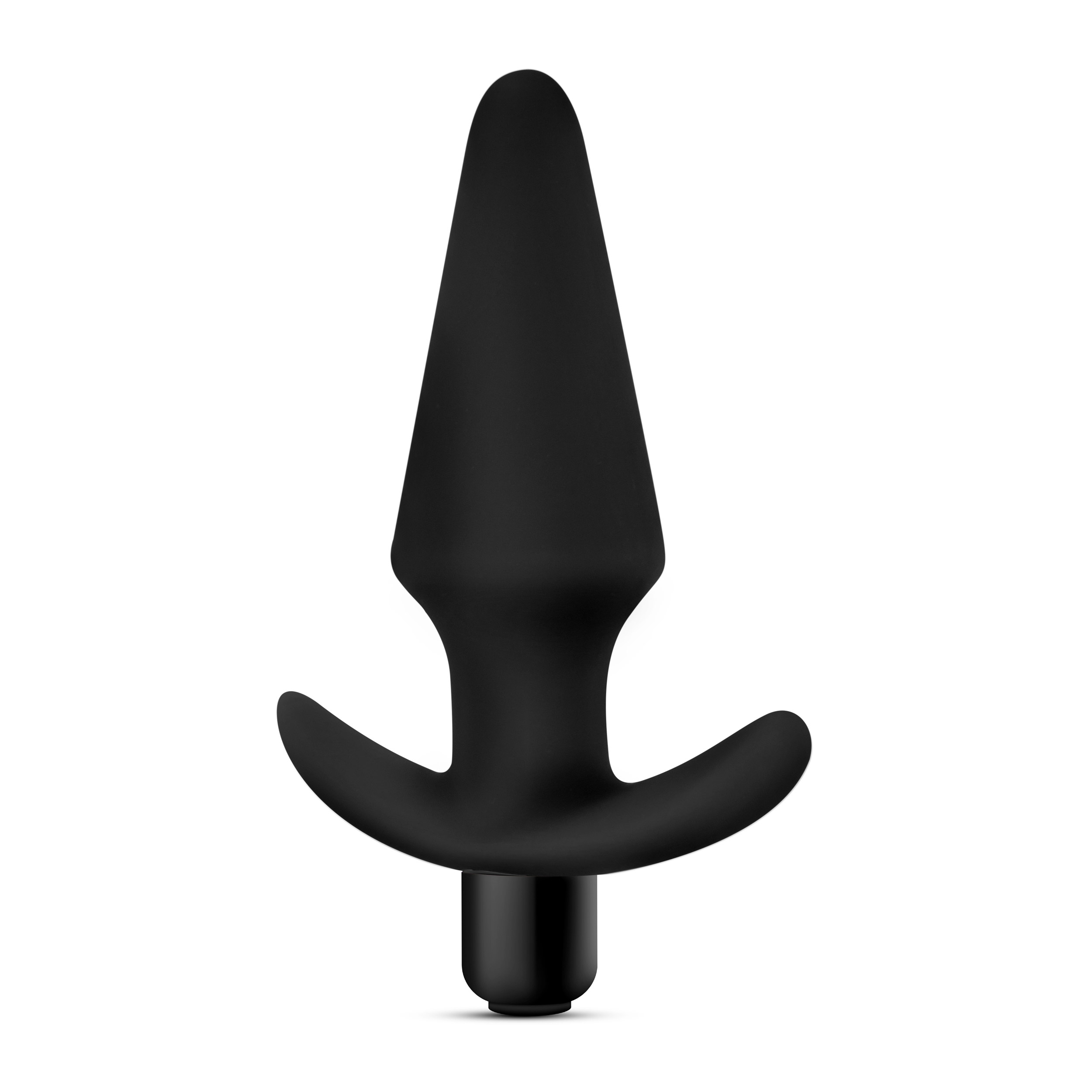 anal adventures platinum silicone vibrating plug black 