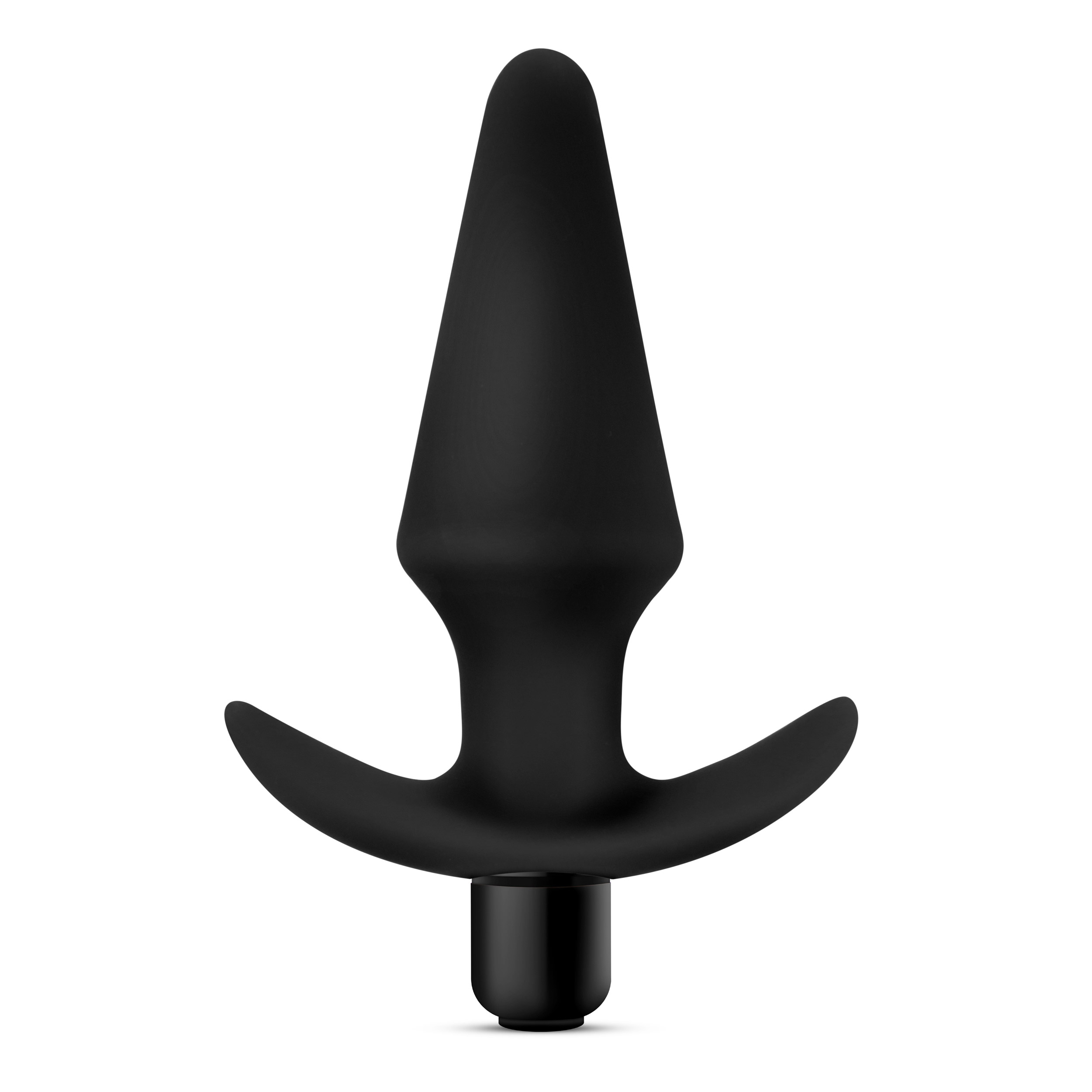 anal adventures platinum silicone vibrating plug black 