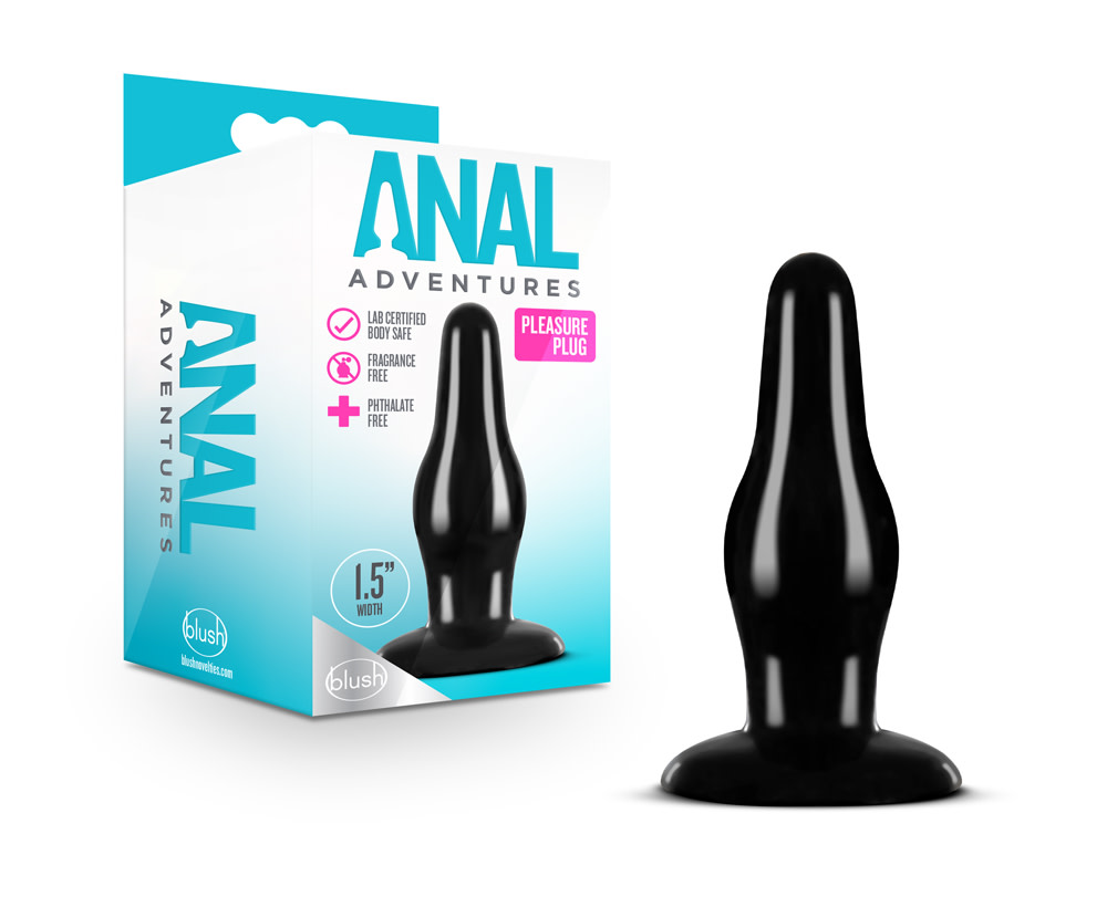 anal adventures pleasure plug black 