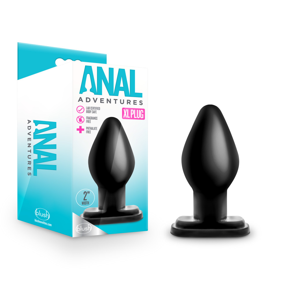 anal adventures xl plug black 