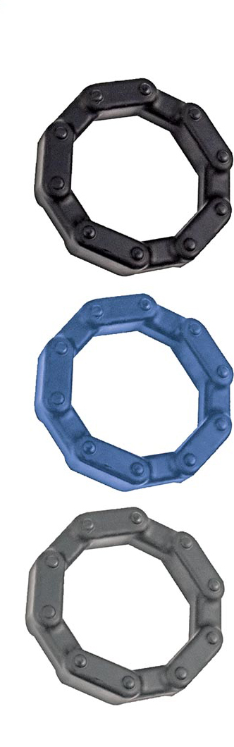 anal ese chainlink cockrings blackbluegrey 