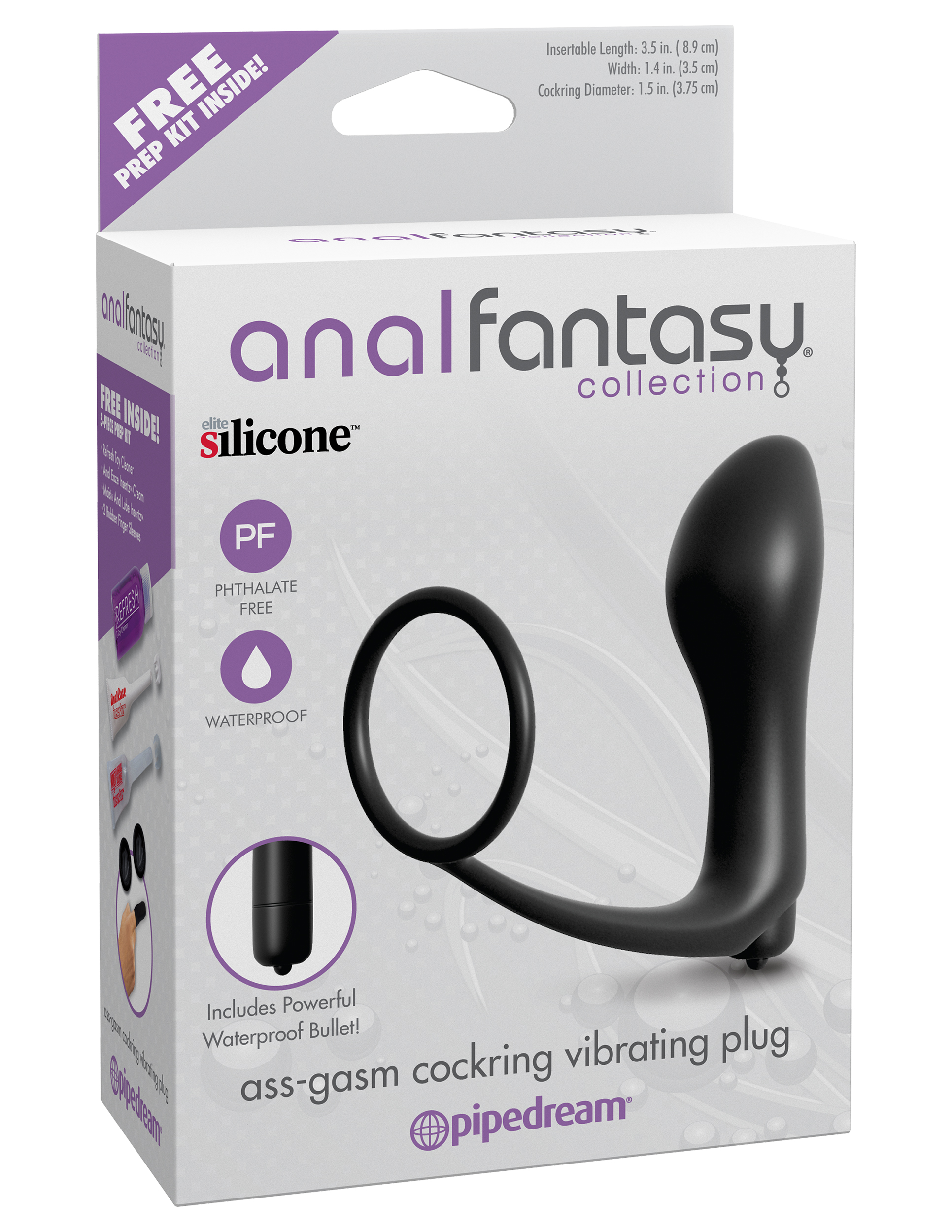 anal fantasy collection ass gasm cockring  vibrating plug 