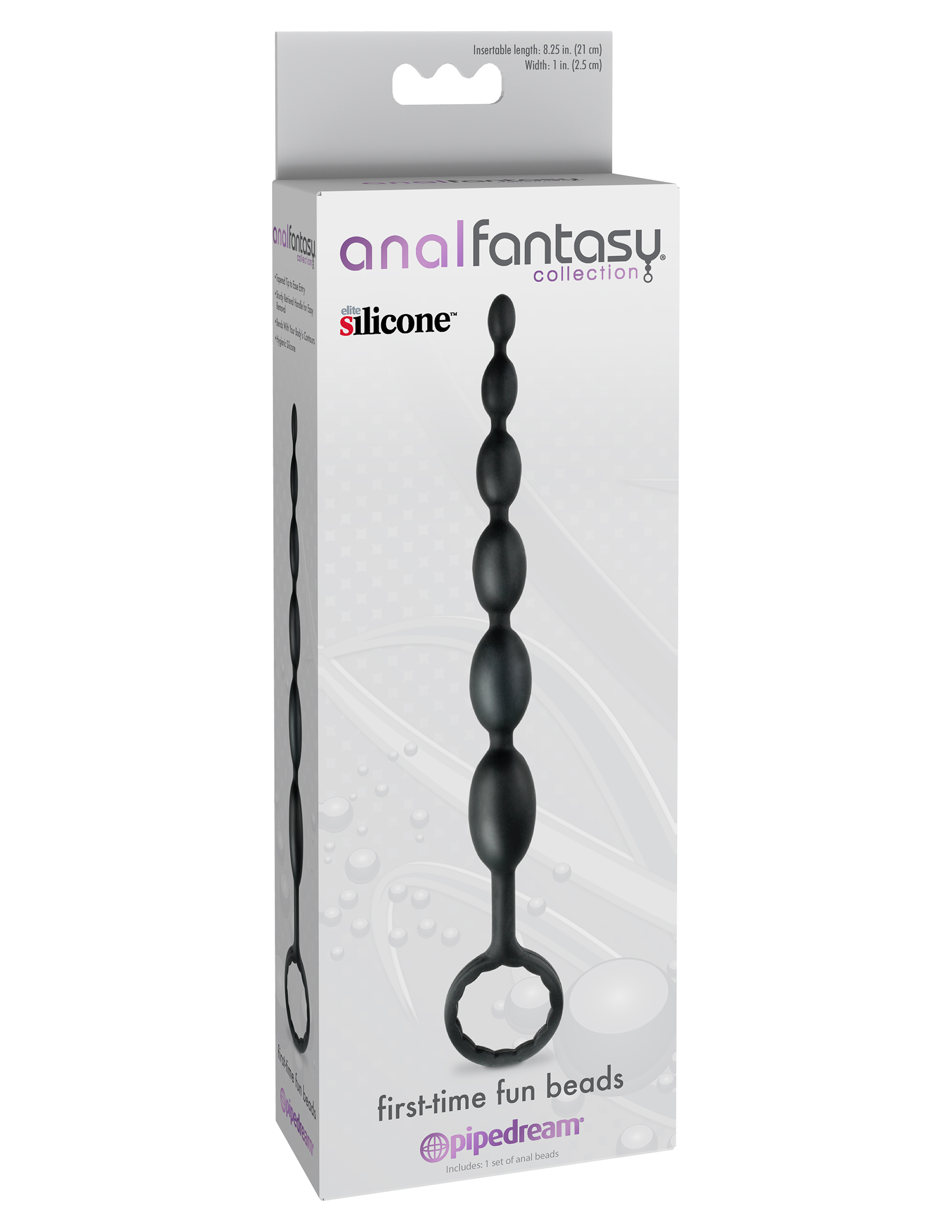 anal fantasy collection first time fun beads black 