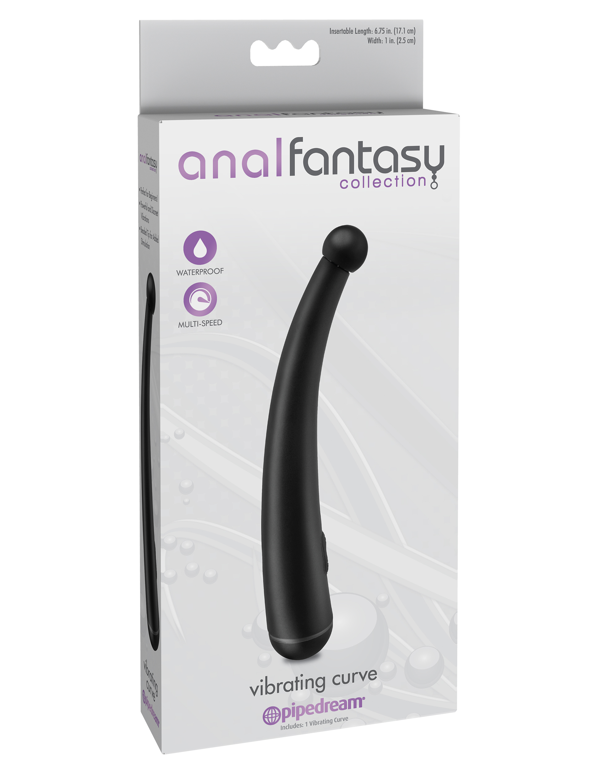 anal fantasy collection vibrating curve black 