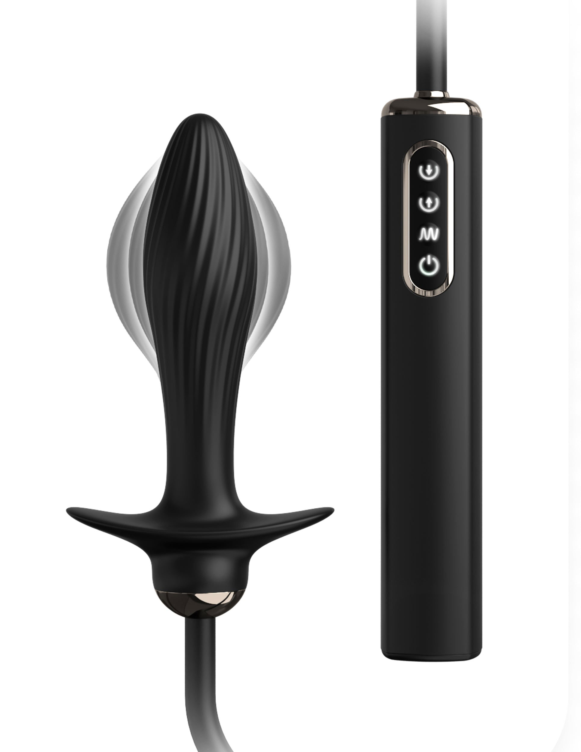 anal fantasy elite auto throb inflatable vibrating plug black 