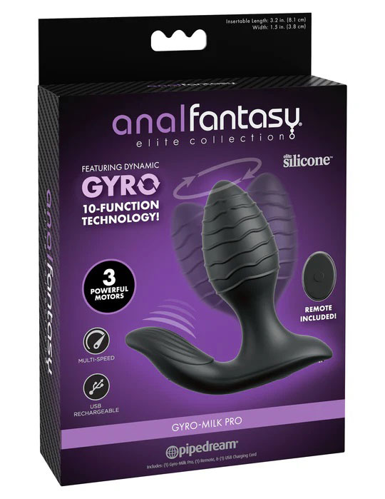 anal fantasy elite gyro milk pro black 