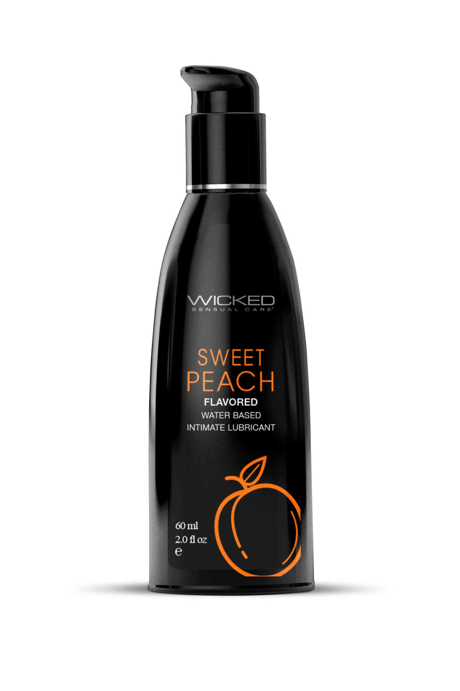 aqua sweet peach flavored water based intimate lubricant  fl oz 