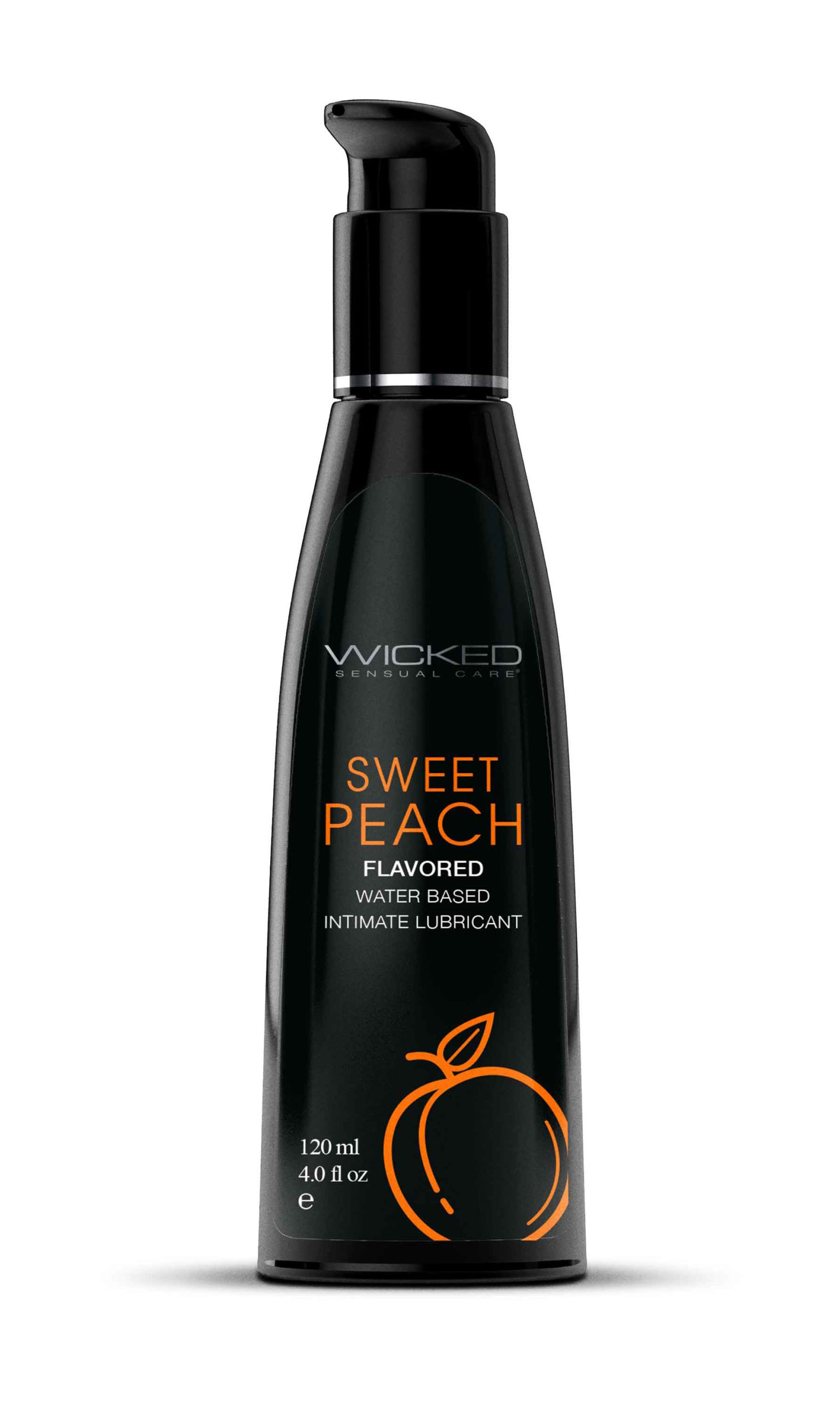 aqua sweet peach flavored water based intimate lubricant  fl oz 