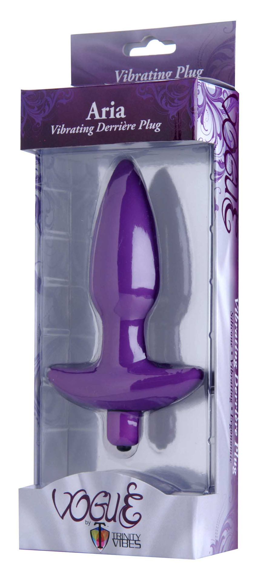 aria vibrating silicone anal plug medium 