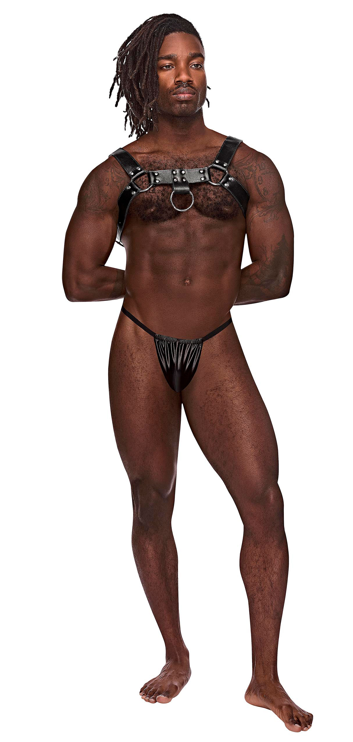 aries leather harness one size black 