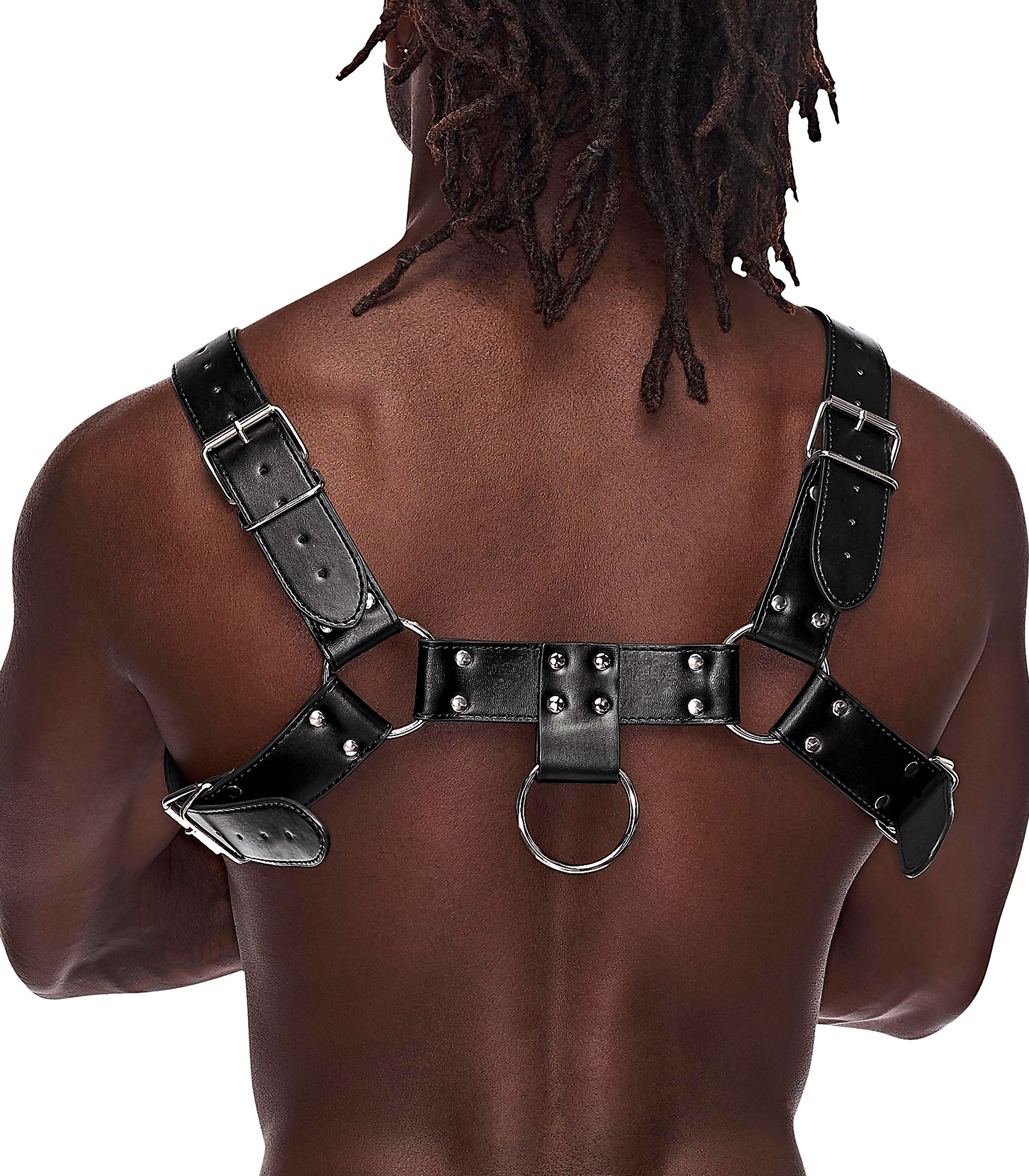 aries leather harness one size black 