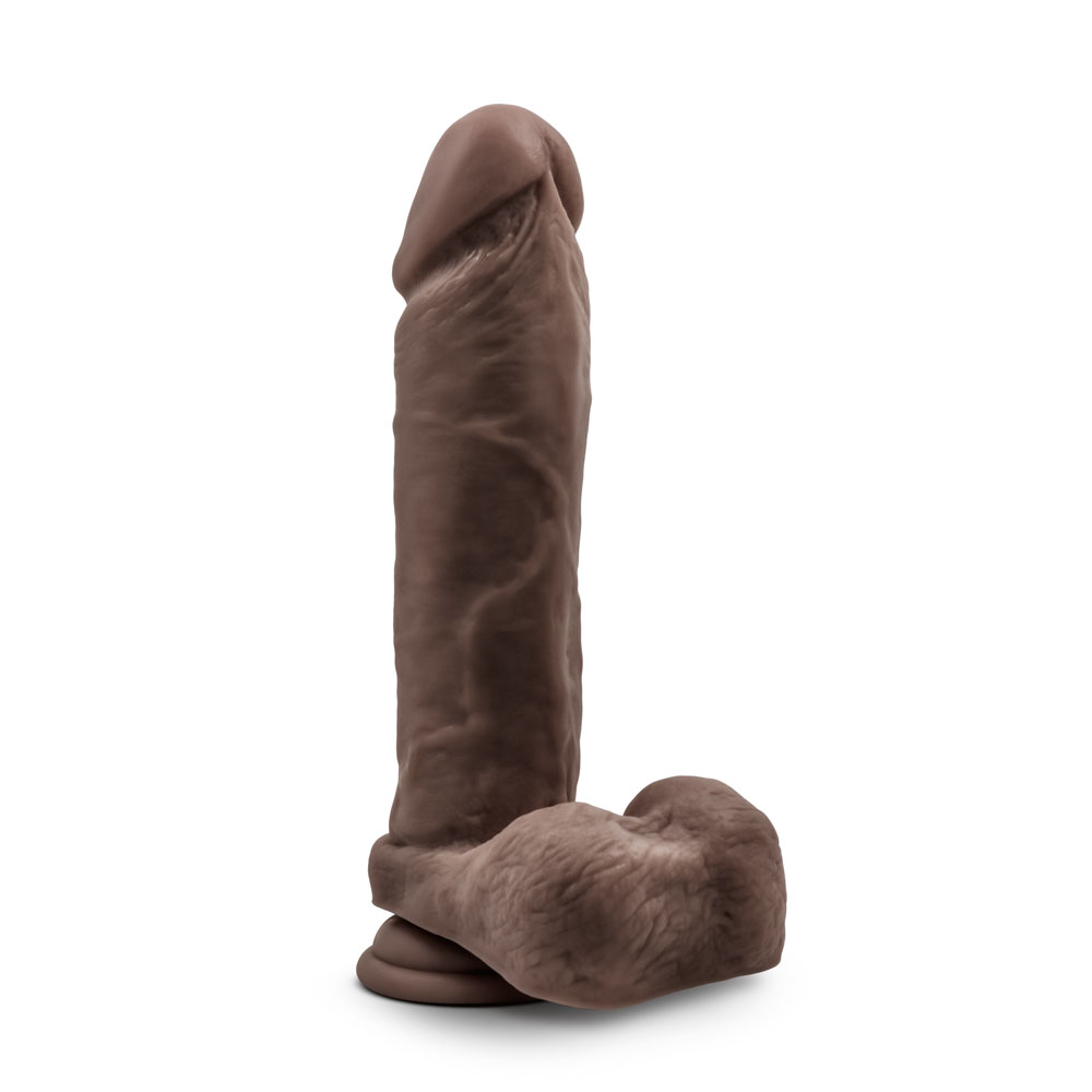 au natural . inch dildo with suction cup  chocolate 