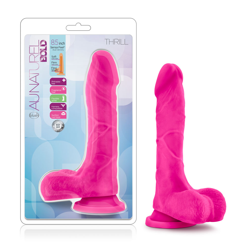 au natural bold thrill . inch dildo  pink 