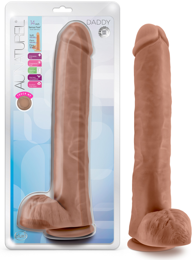 au naturel  daddy  inch dildo mocha 