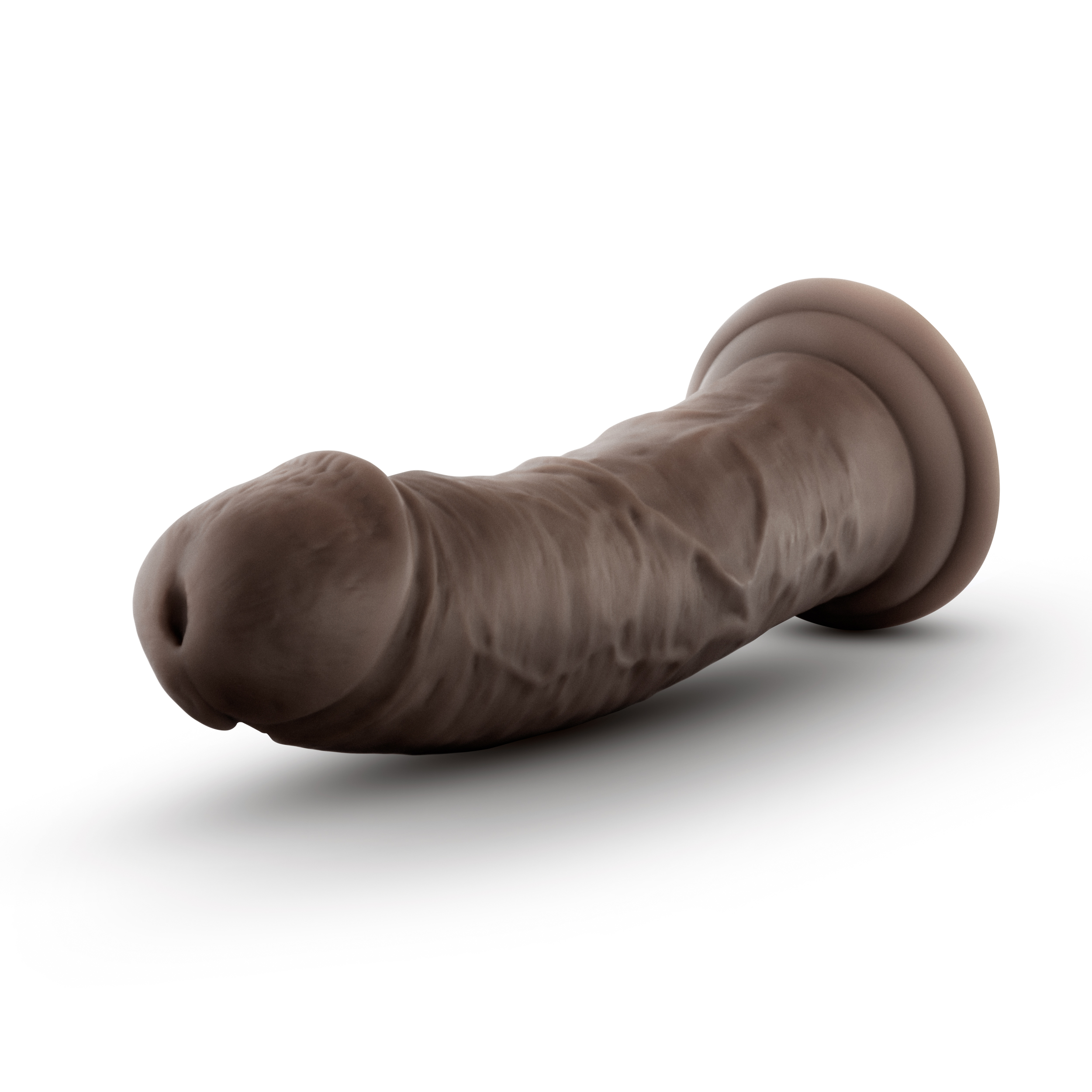 au naturel  inch dildo with suction cup  chocolate 