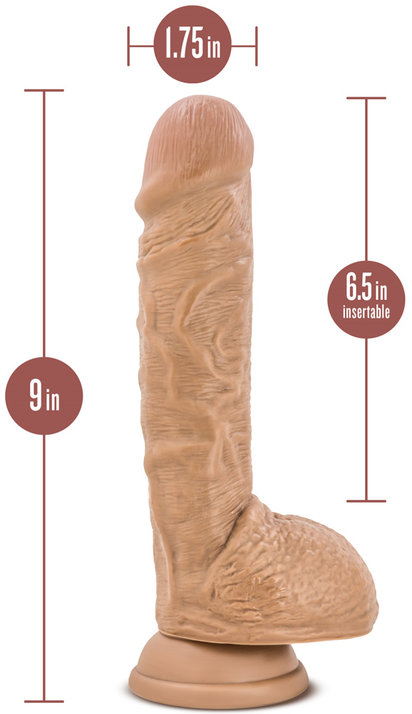 au naturel big billy  inch dildo mocha 