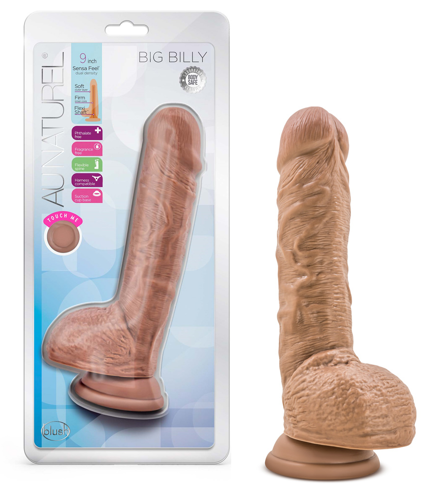 au naturel big billy  inch dildo mocha 