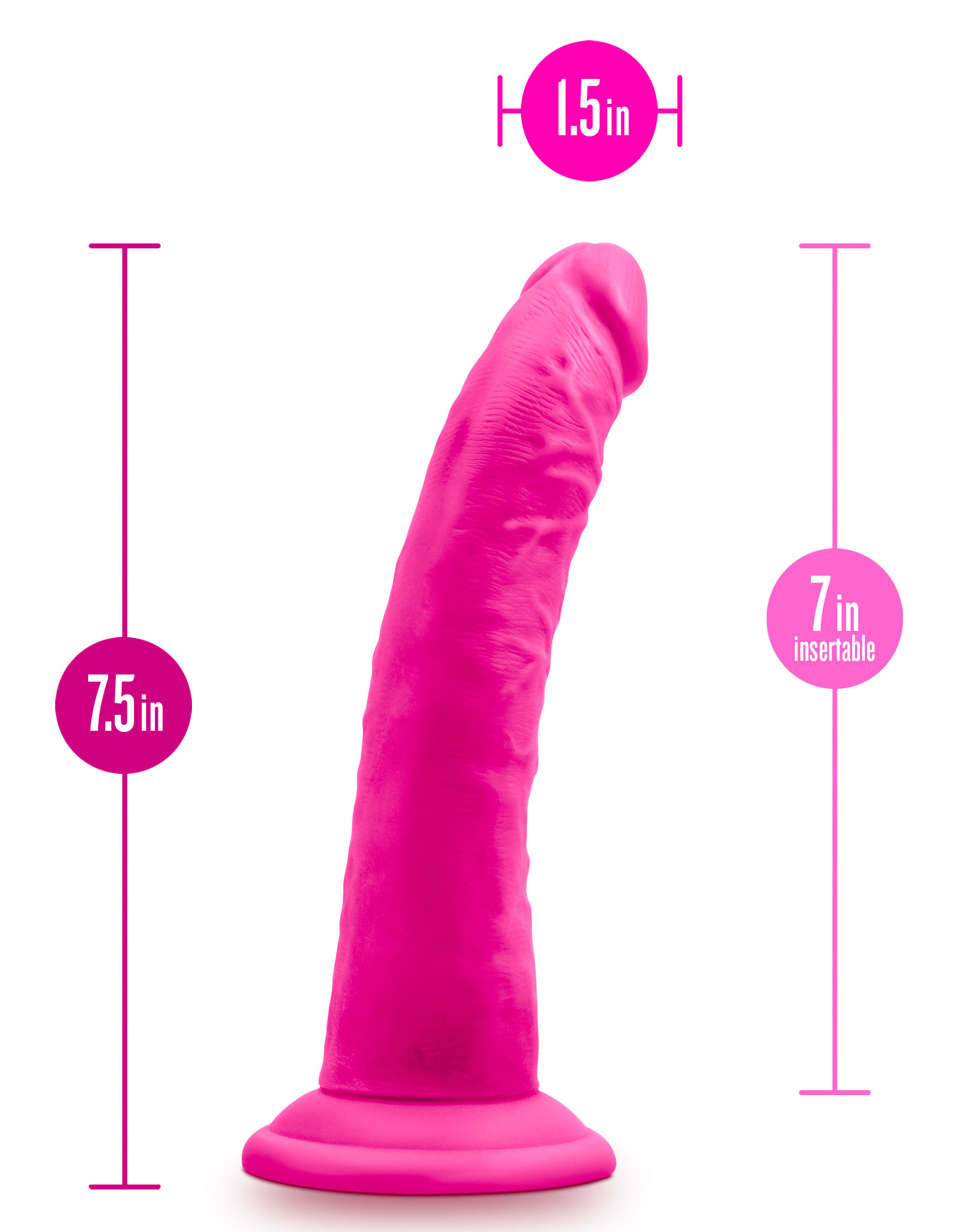 au naturel bold jack  inch dildo pink 