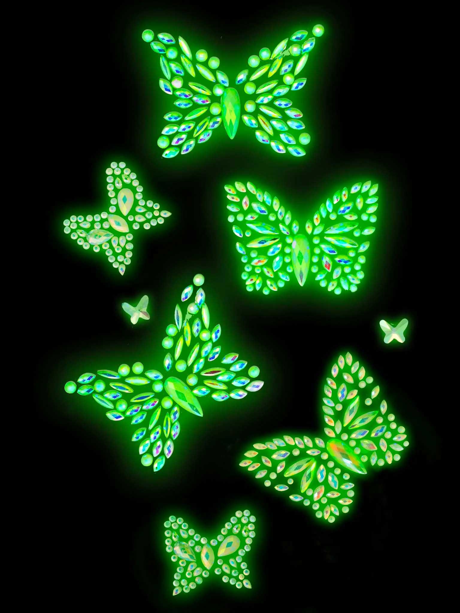 aurelia glow in the dark body jewels sticker 