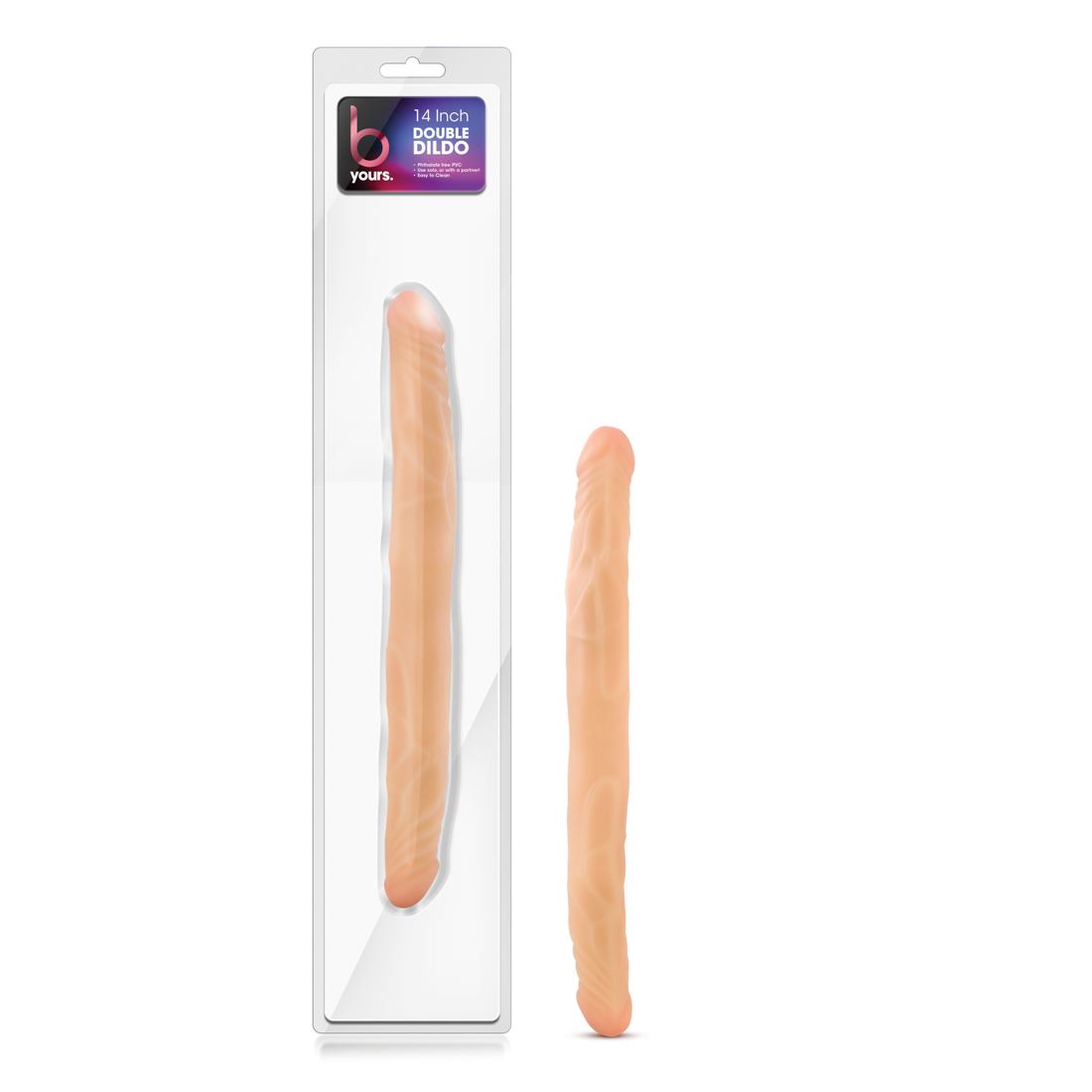 b yours  inch double dildo beige 