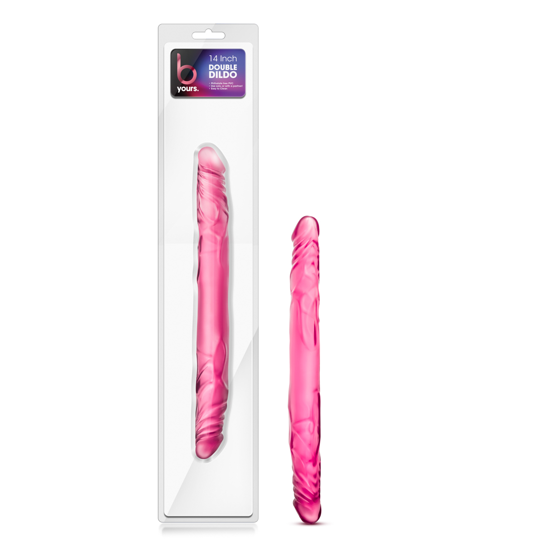 b yours  inch double dildo pink 