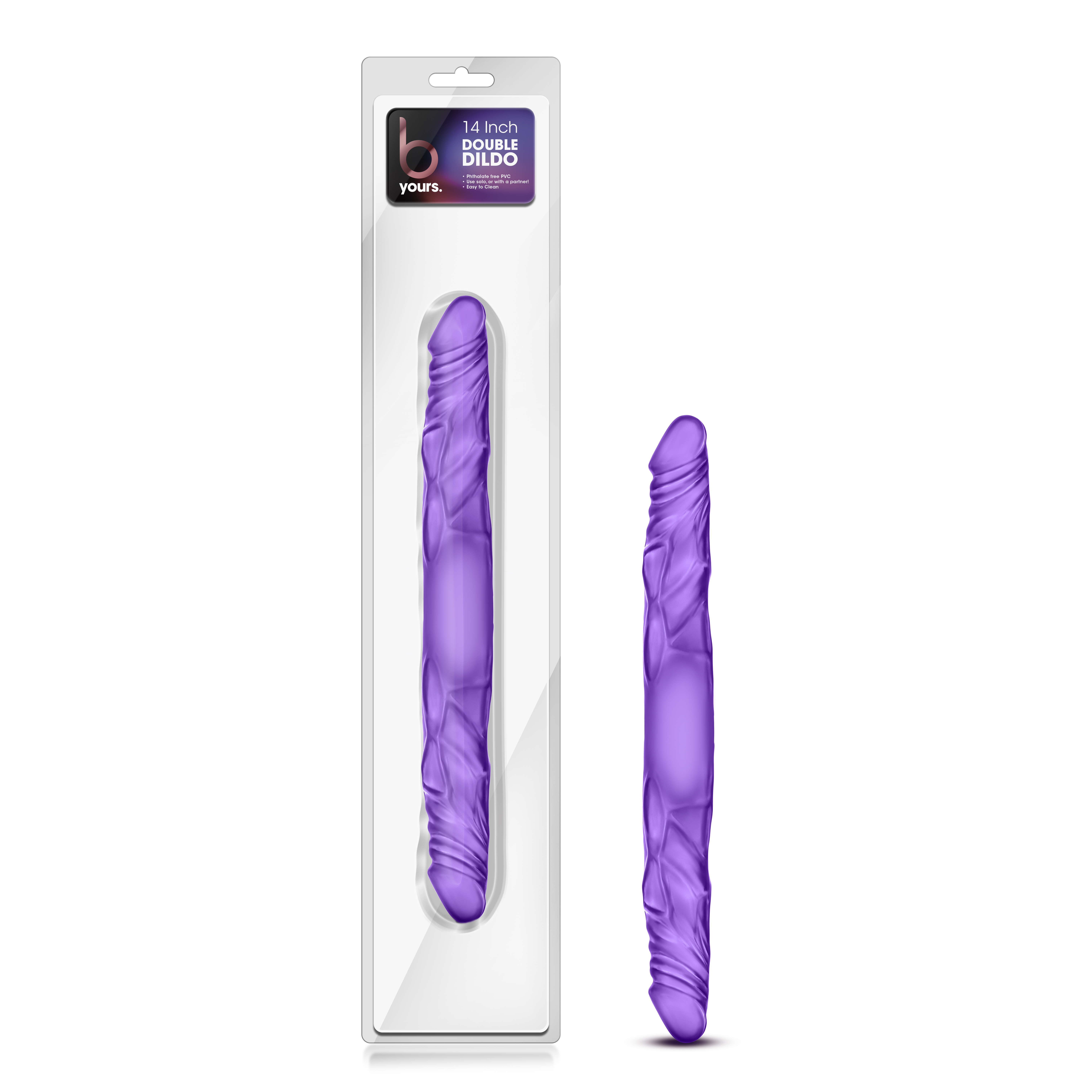 b yours  inch double dildo purple 