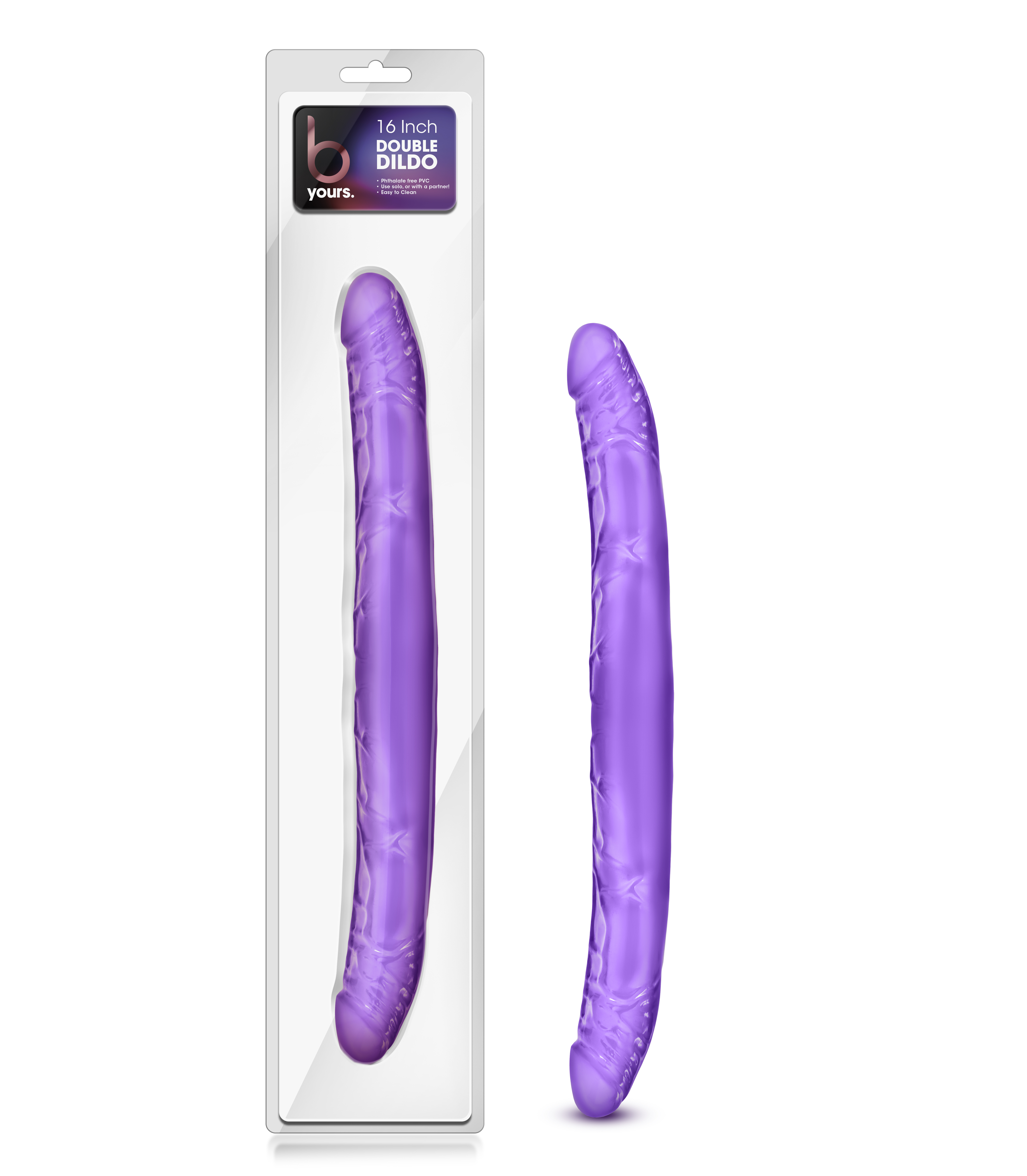 b yours  inch double dildo purple 