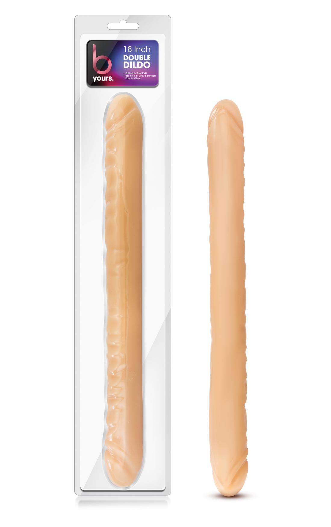 b yours  inch double dildo beige 